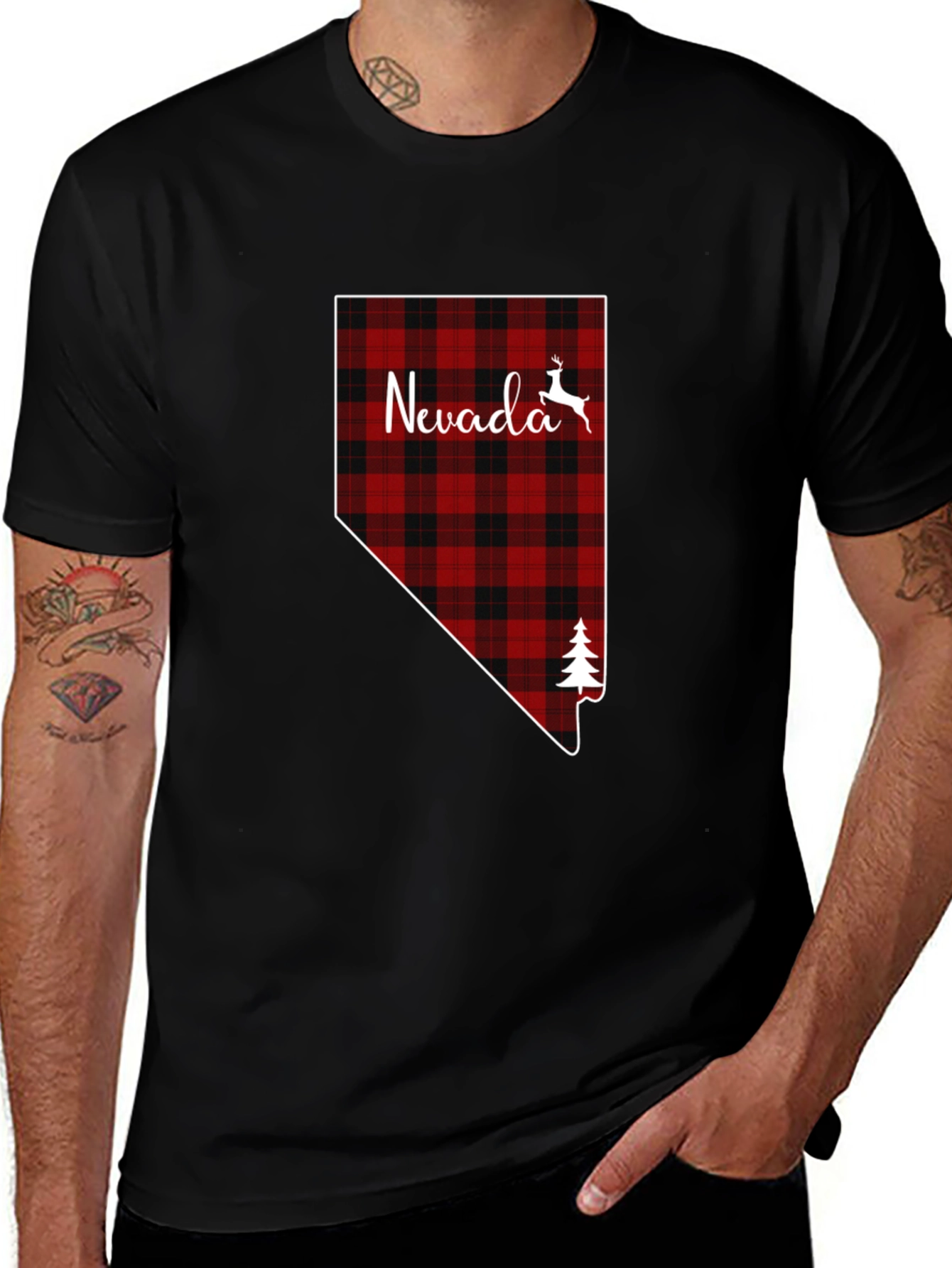 Nevada Plaid Graphic T-Shirt