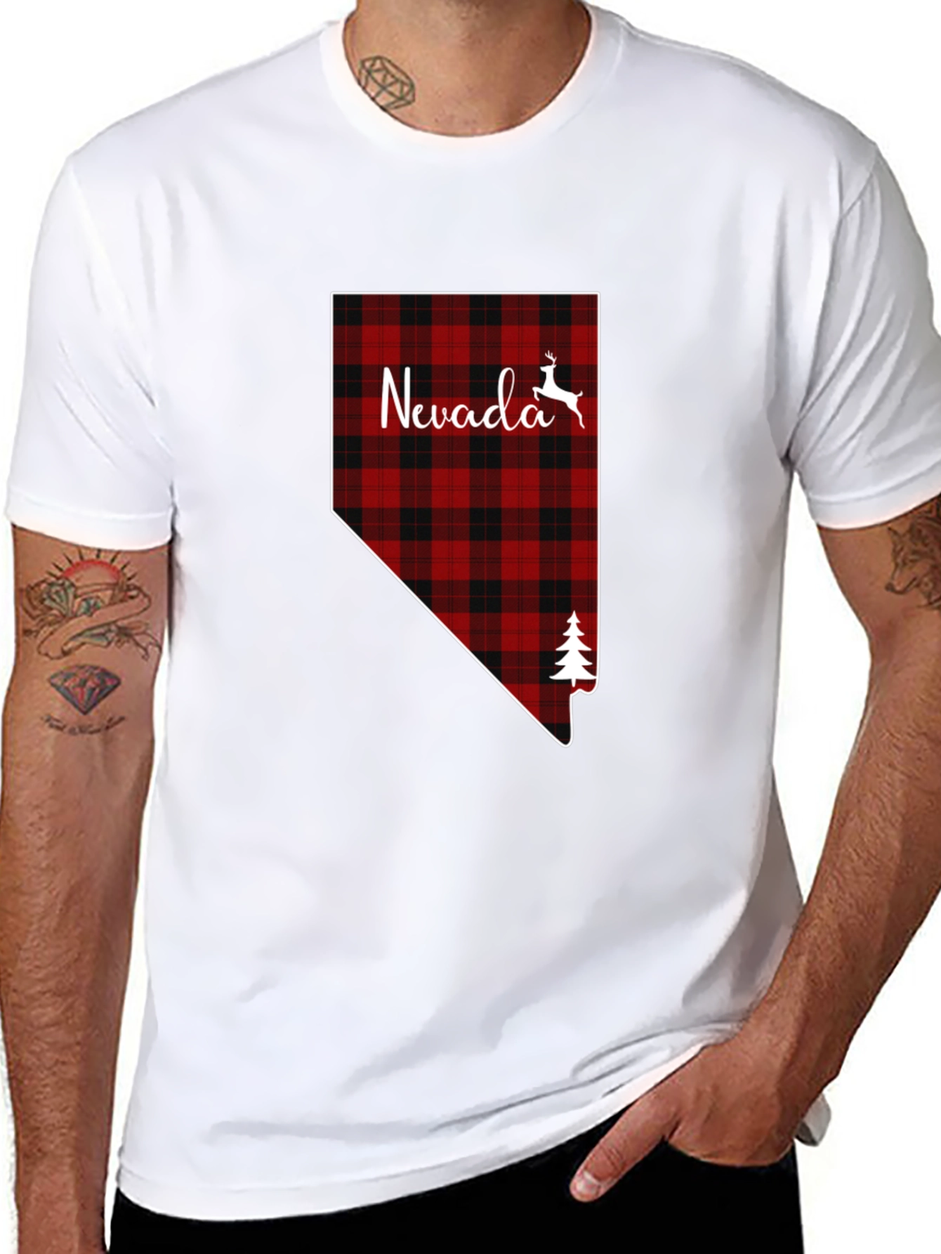 Nevada Plaid Graphic T-Shirt