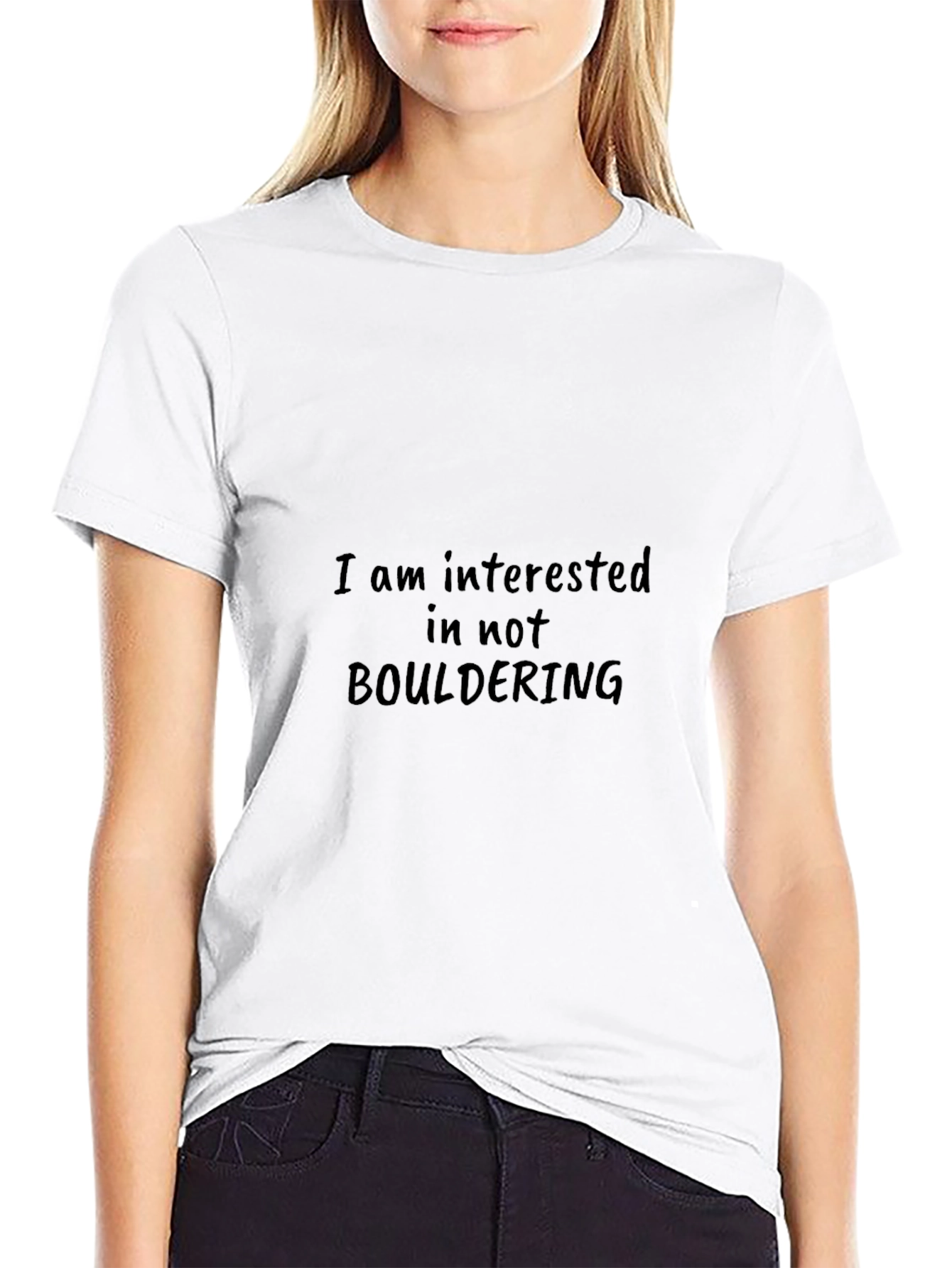 Funny Not Bouldering Black T-Shirt