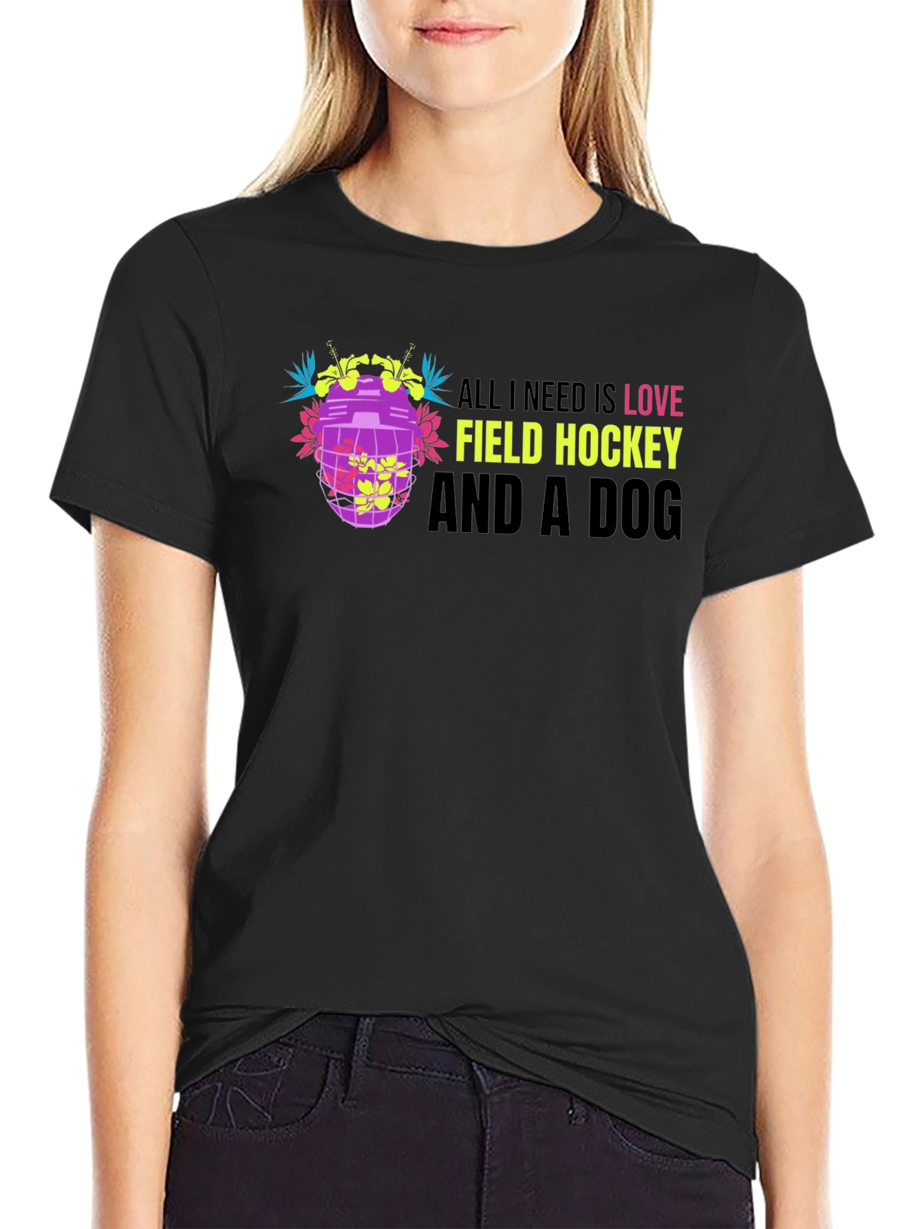Love Field Hockey Dog T-Shirt