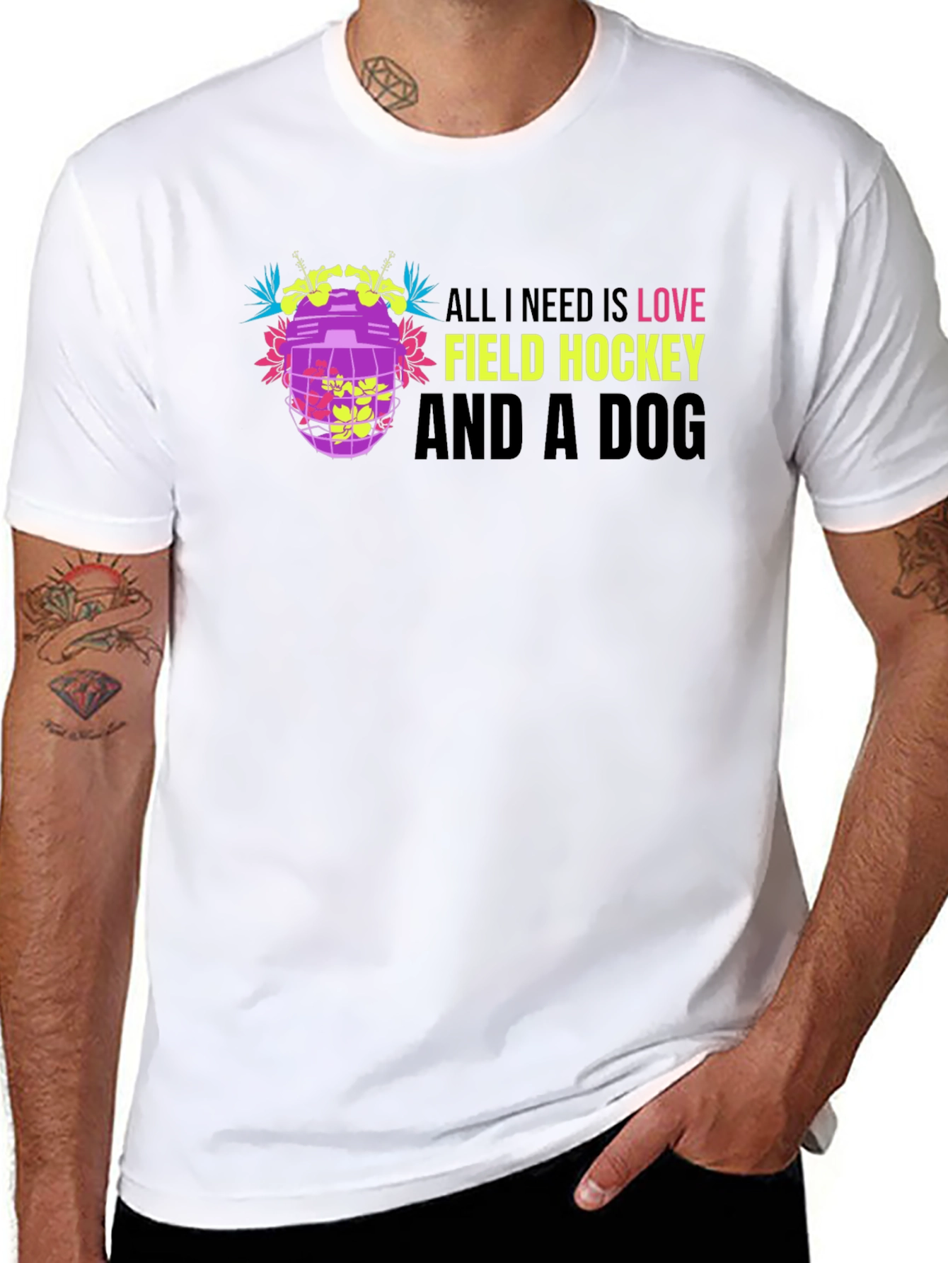 Love Field Hockey Dog T-Shirt
