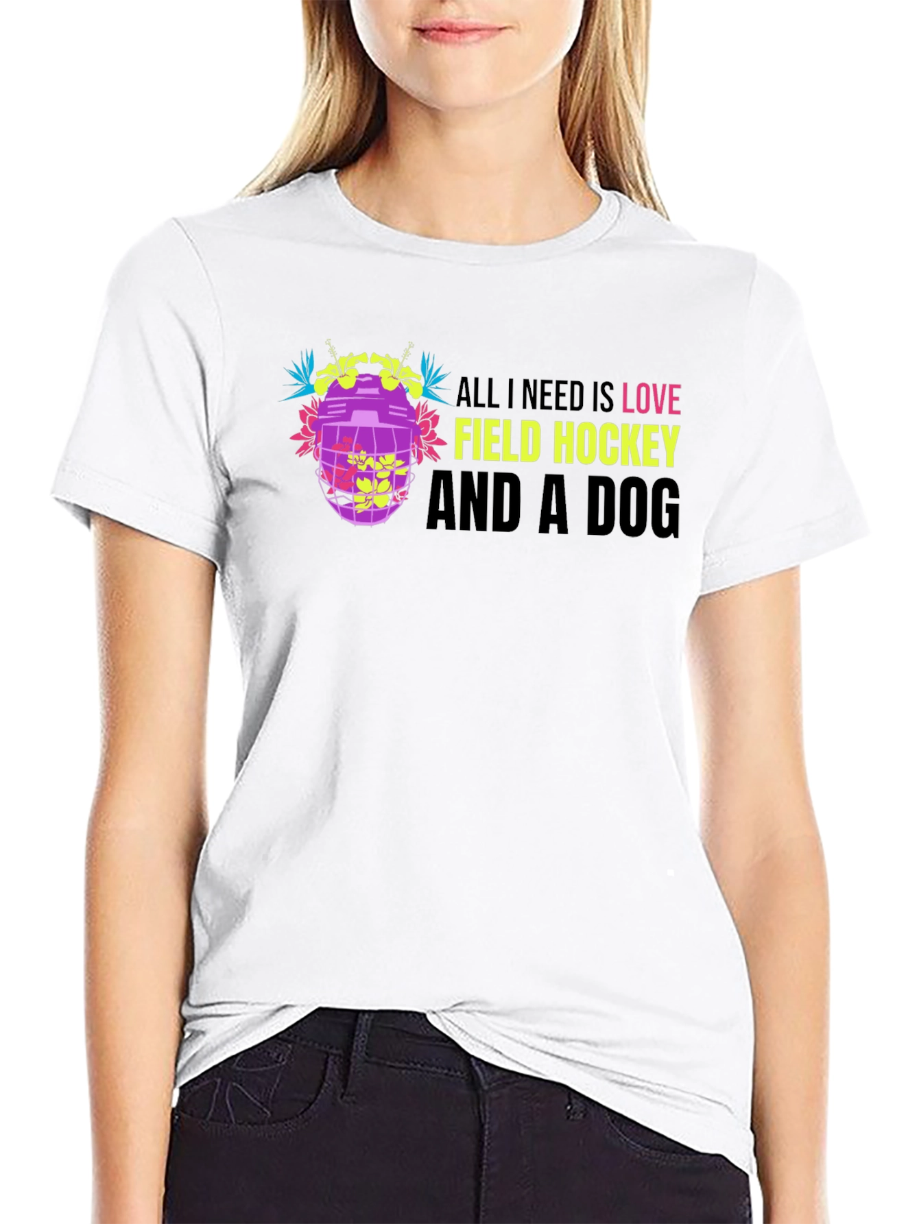 Love Field Hockey Dog T-Shirt