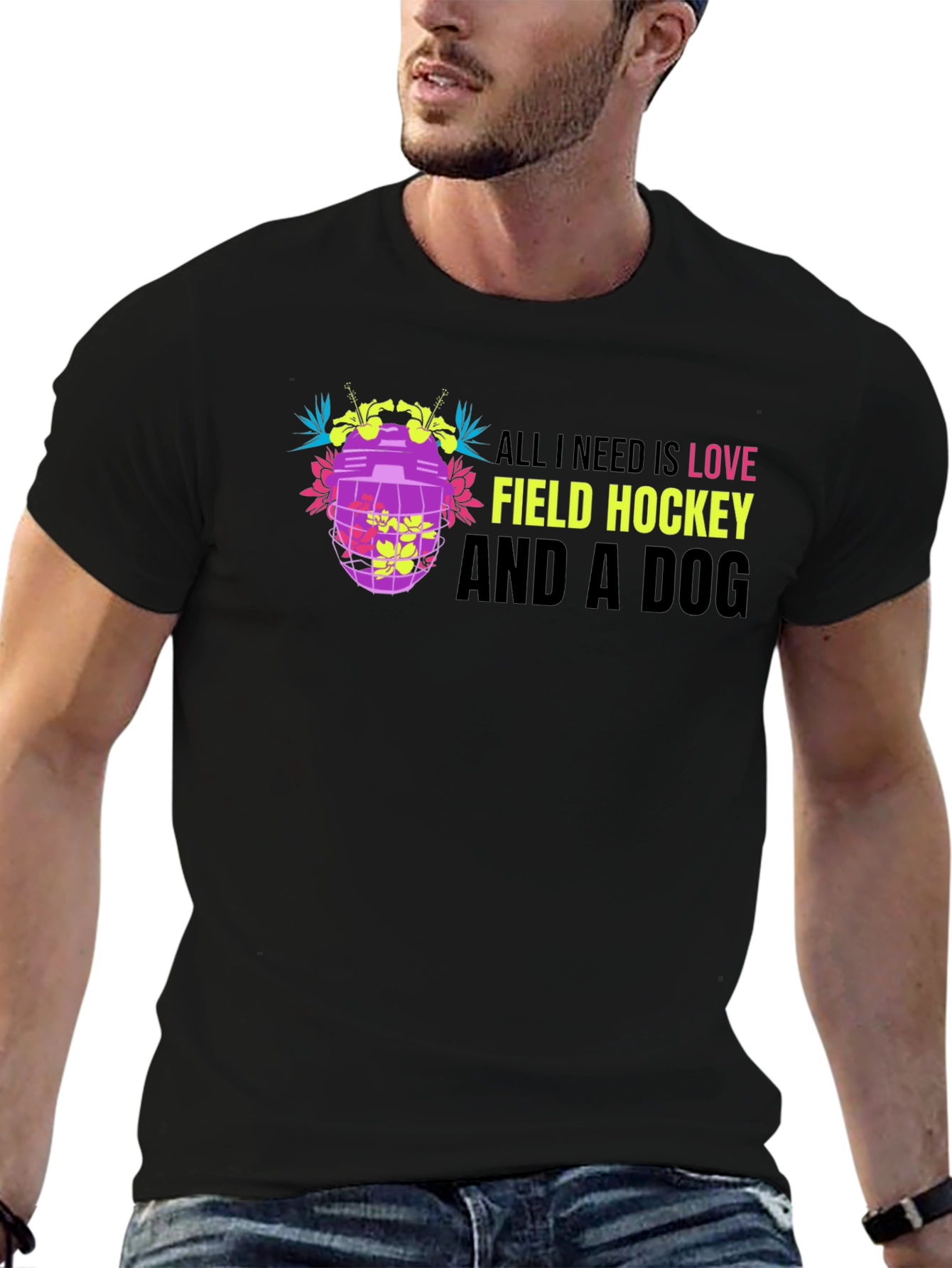 Love Field Hockey Dog T-Shirt