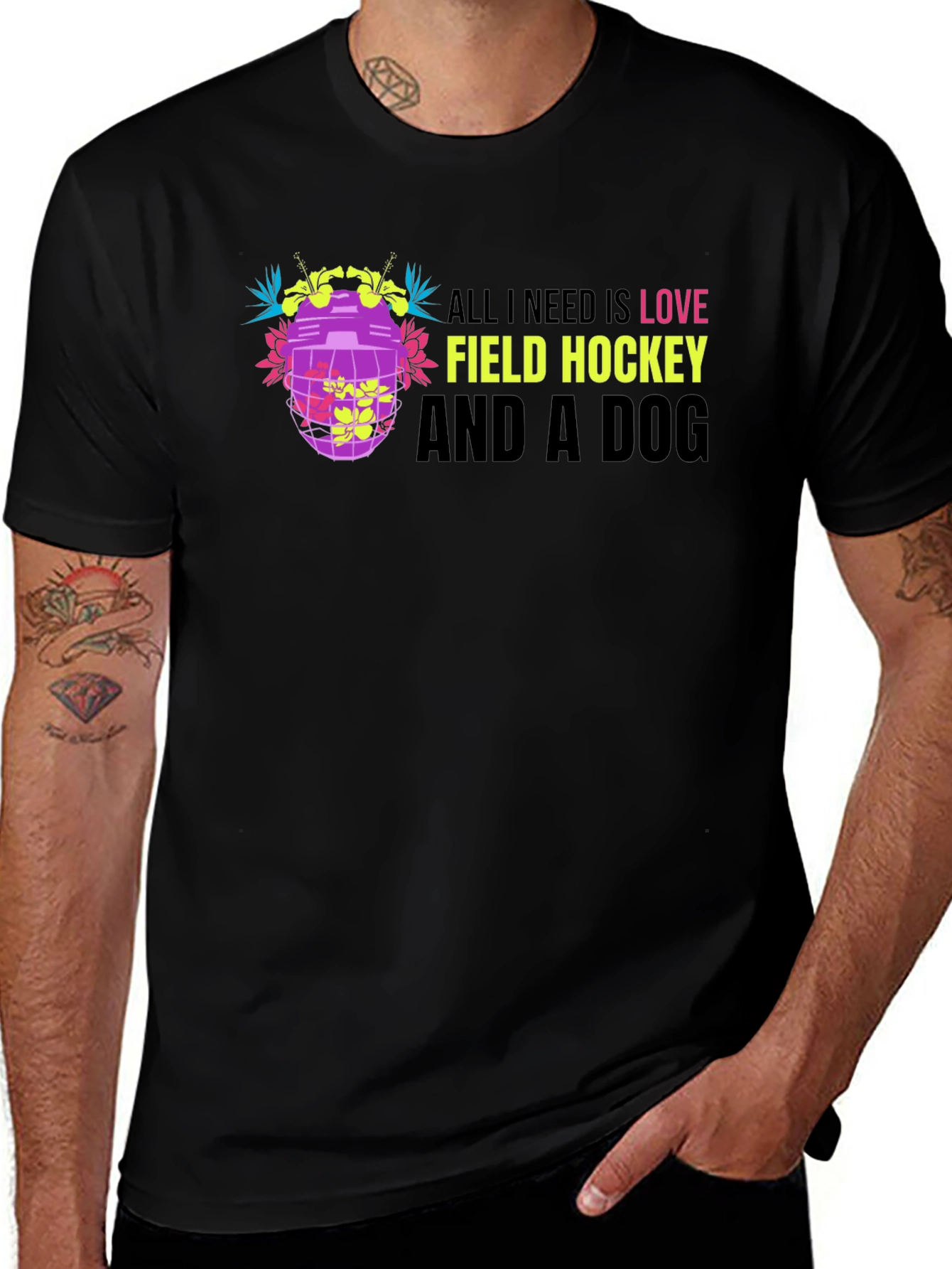 Love Field Hockey Dog T-Shirt