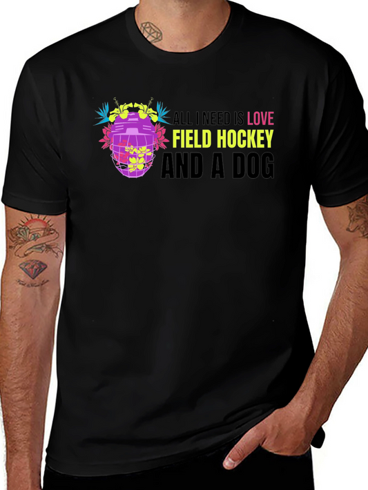 Love Field Hockey Dog T-Shirt