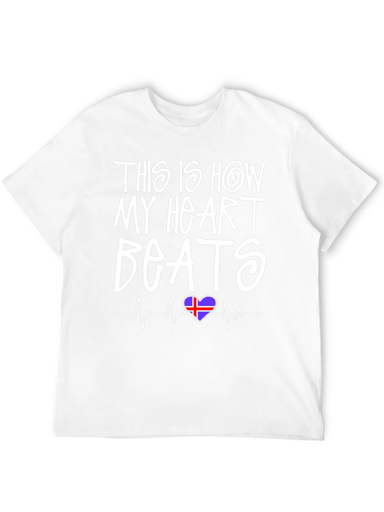 Heartbeat Iceland Flag T-Shirt