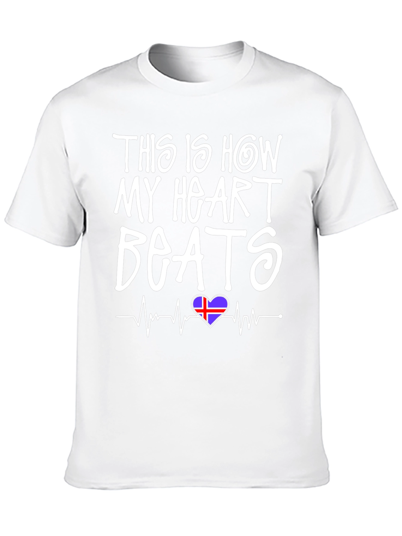 Heartbeat Iceland Flag T-Shirt
