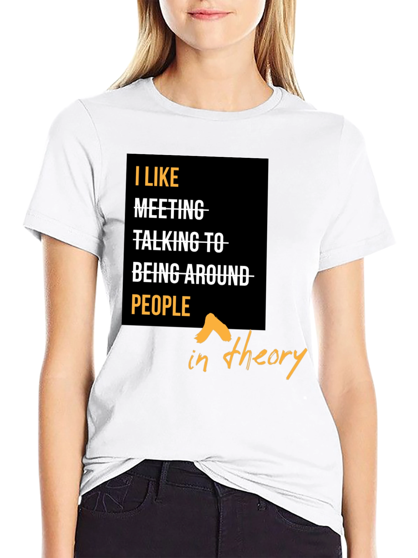 I Like People In Theory Graphic T-Shirt