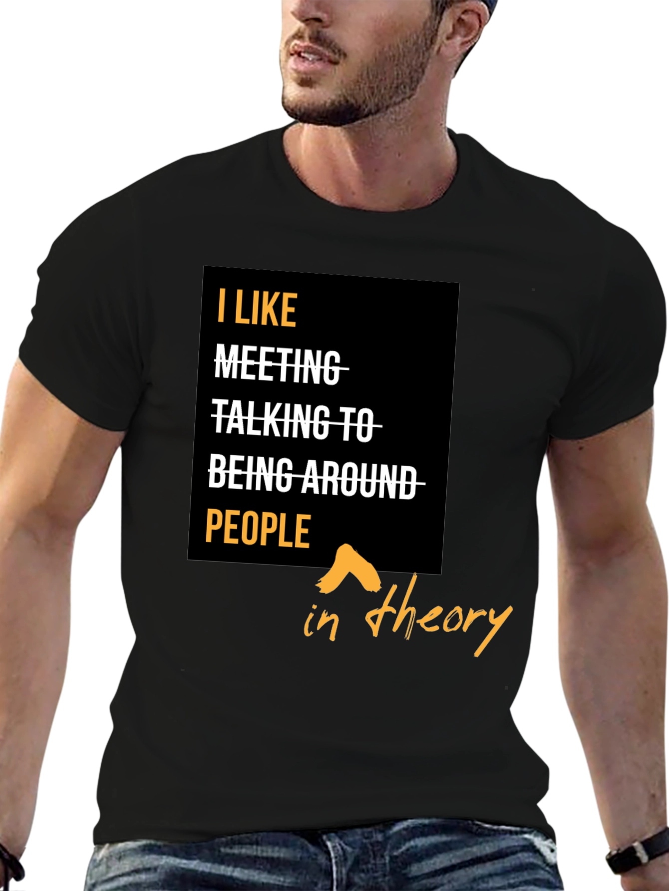I Like People In Theory Graphic T-Shirt