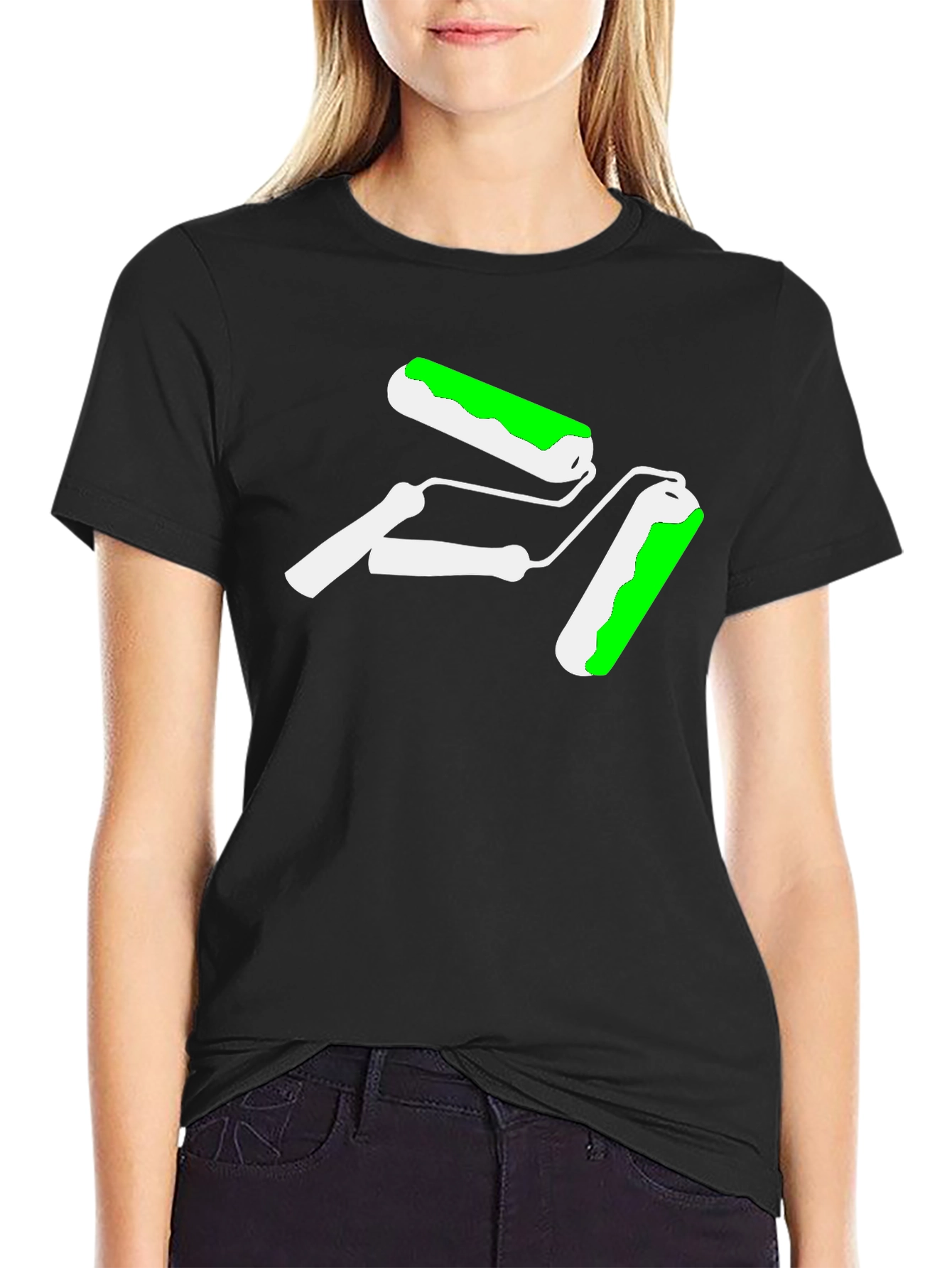 Paint Roller Graphic Tee - Cool Painter T-Shirt