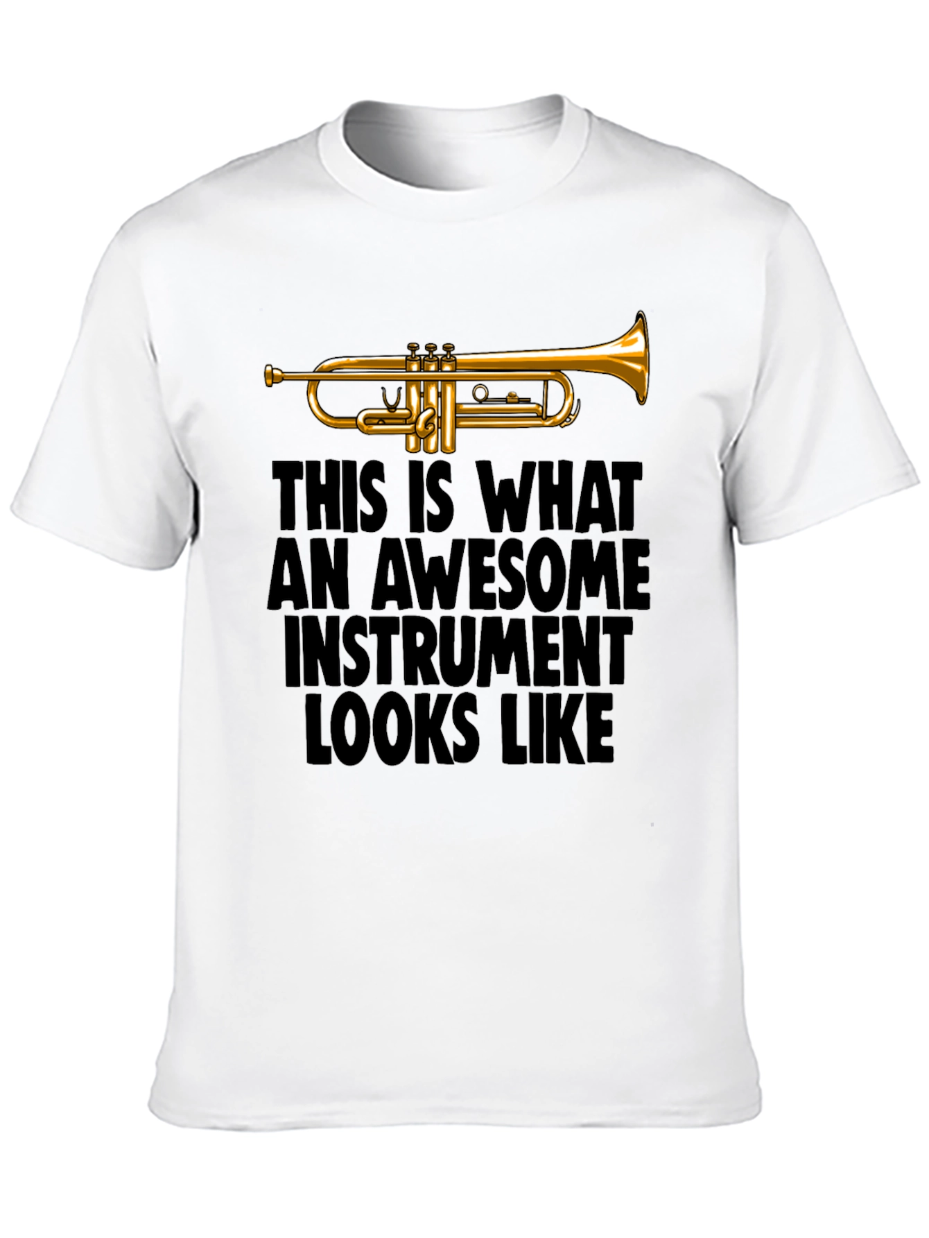 Awesome Instrument Trumpet Graphic Tee - Musicians T-Shirt
