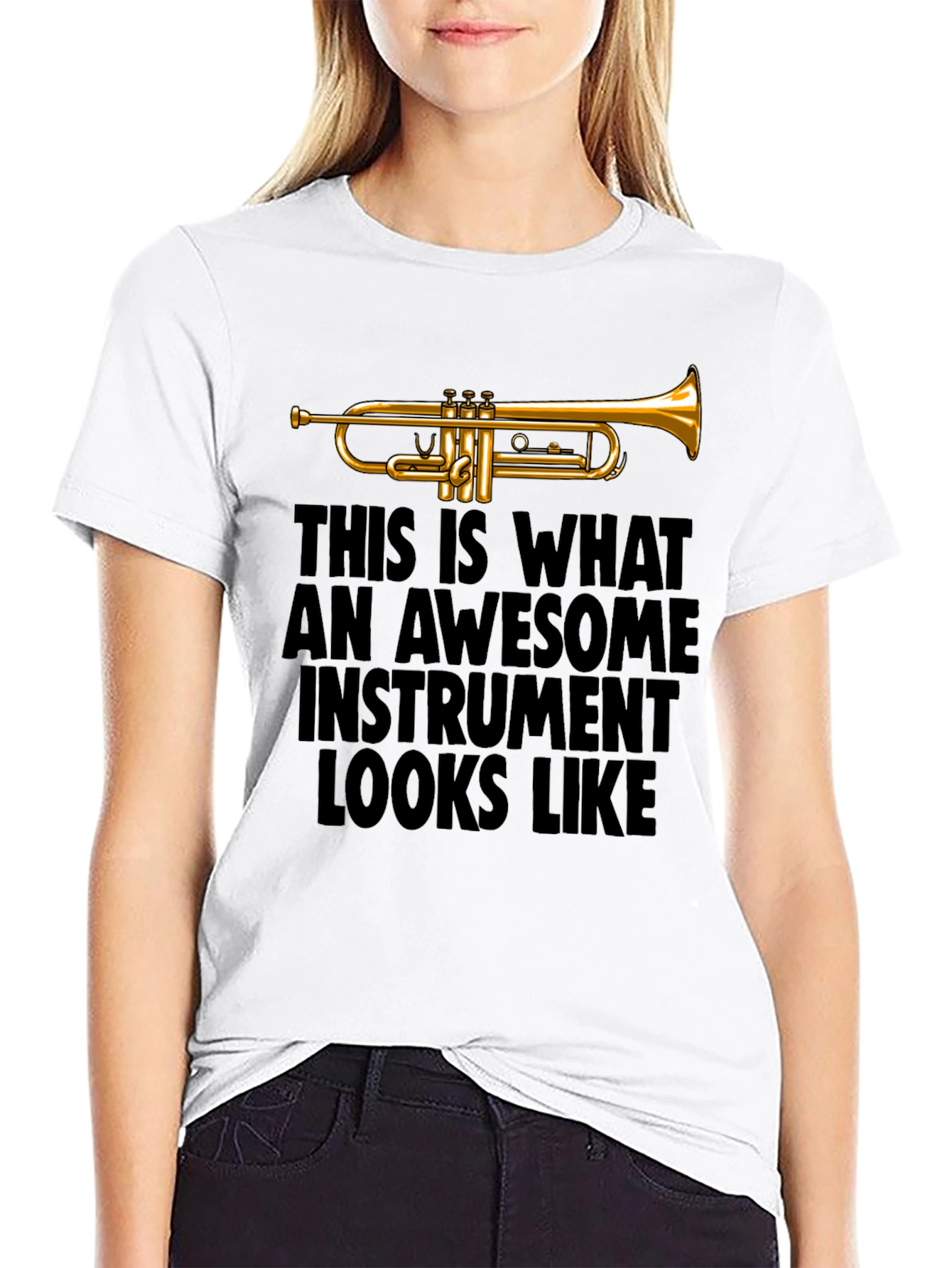 Awesome Instrument Trumpet Graphic Tee - Musicians T-Shirt