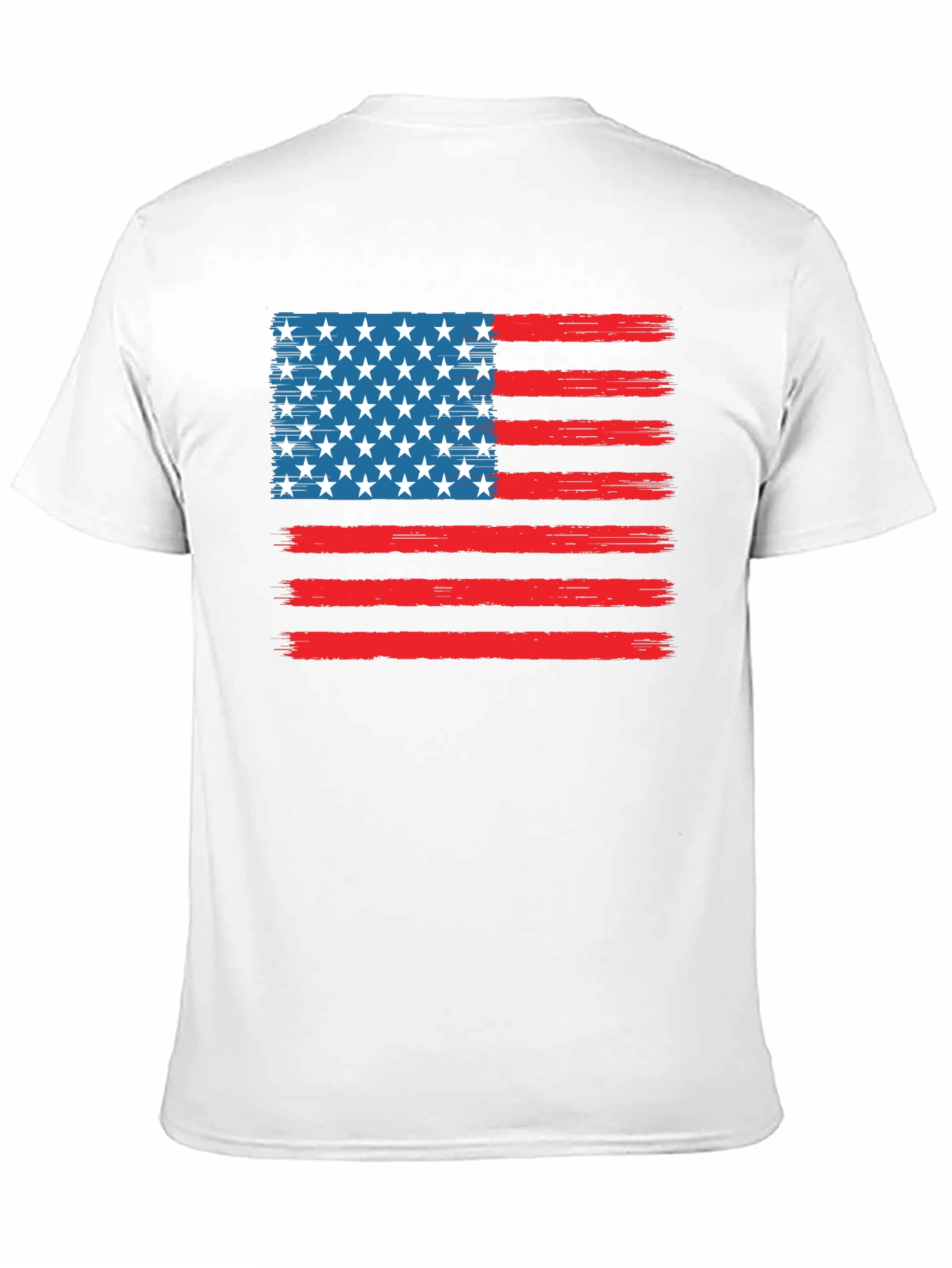 American Flag Graphic Print Crewneck T-Shirt