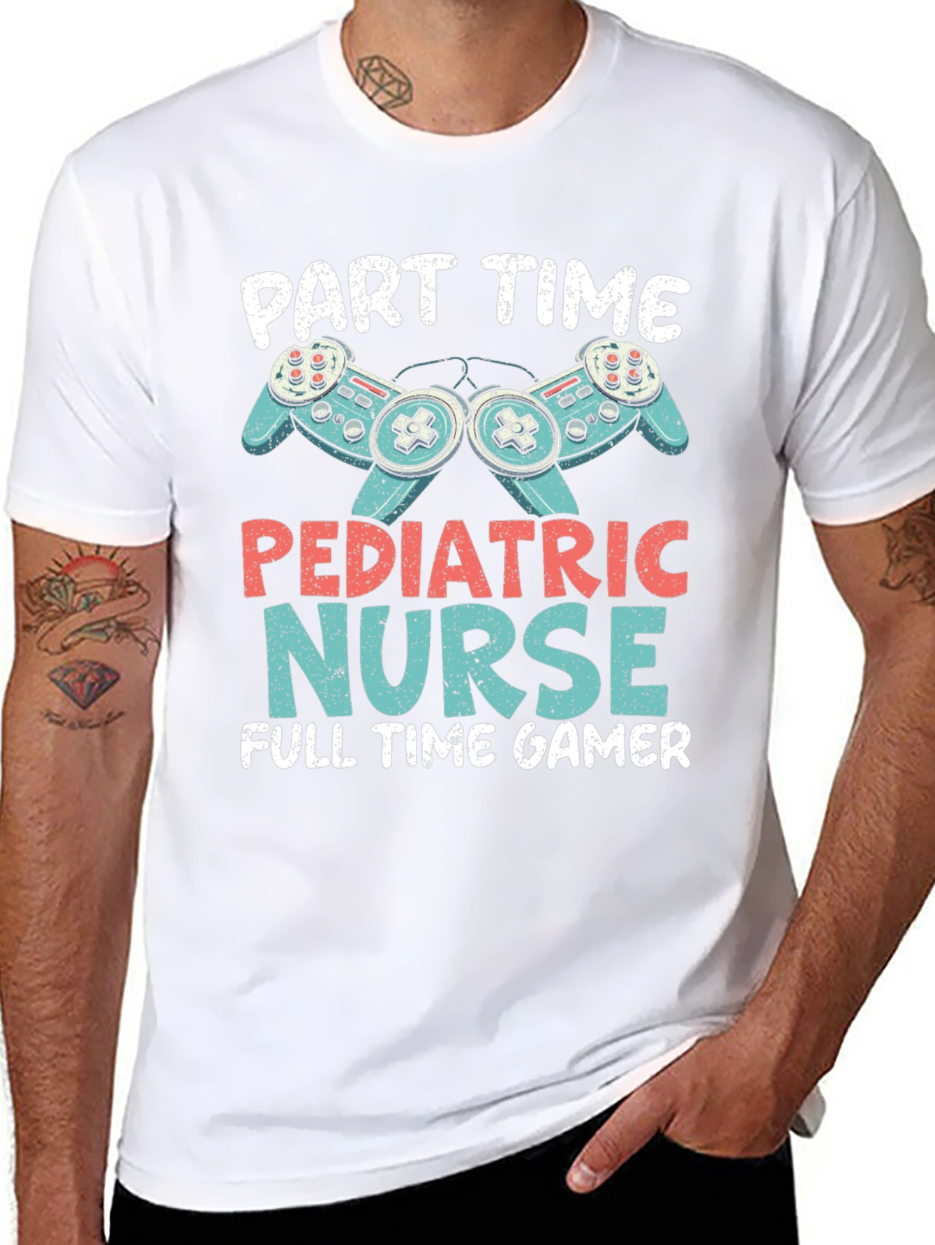 Part Time Pediatric Nurse Full Time Gamer T-Shirt