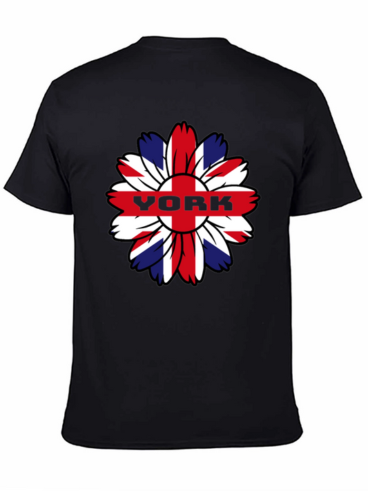 York Flower Graphic T-Shirt - Union Jack Style