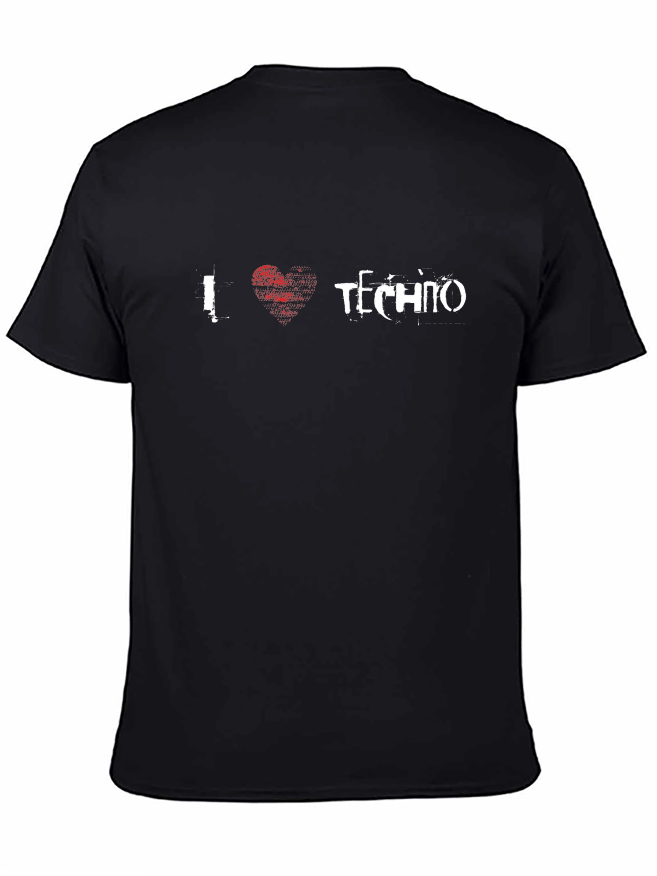 I Love Techno Black T-Shirt - Music Rave Apparel