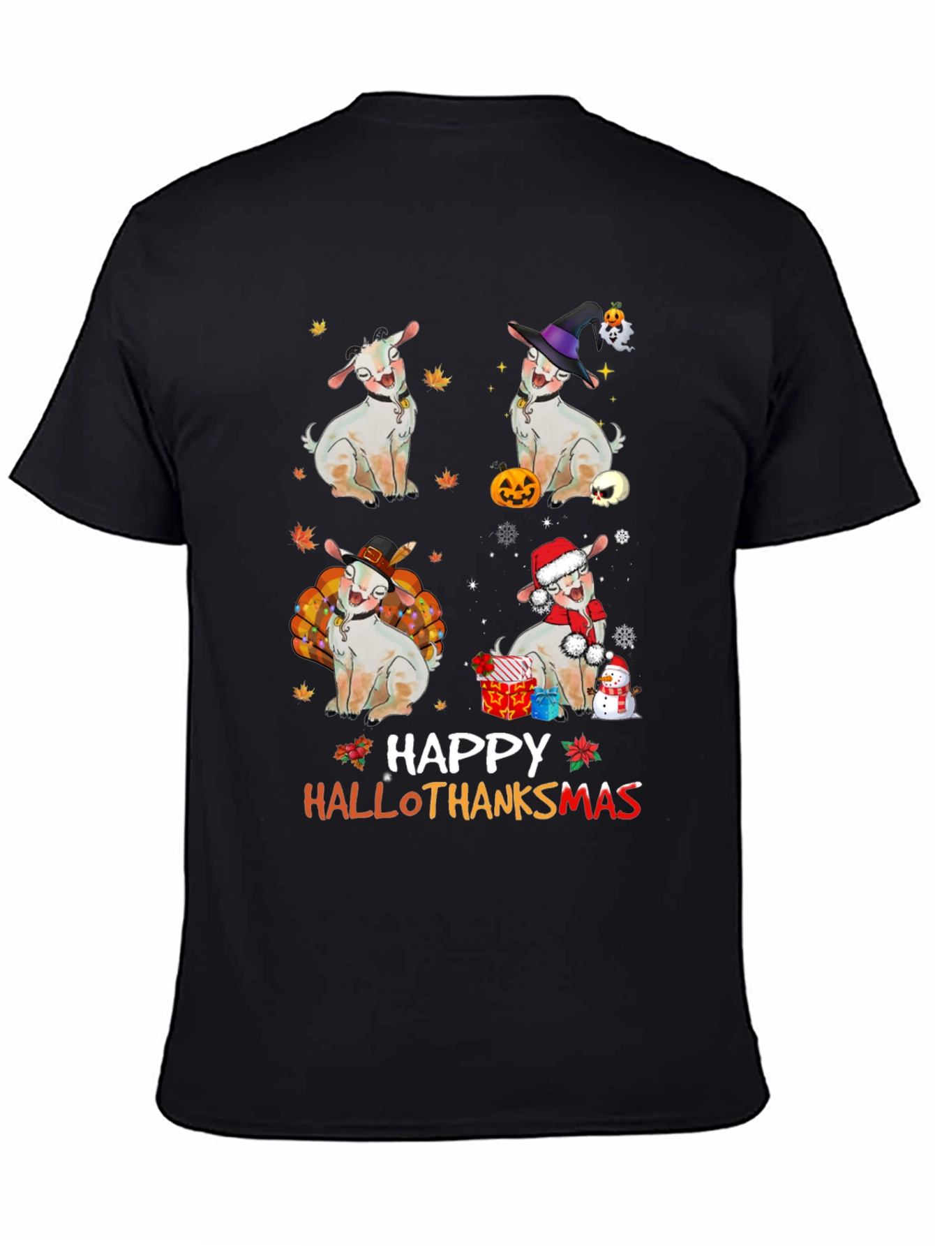 Happy Hallothanksmas Goat T-Shirt