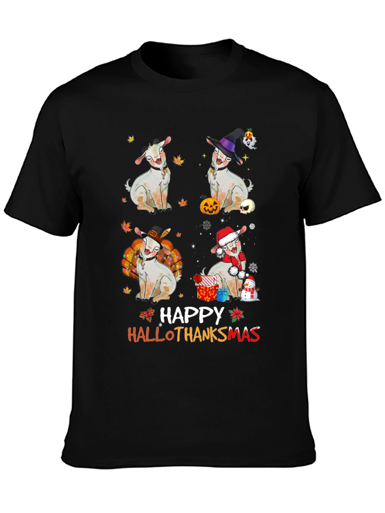 Happy Hallothanksmas Goat T-Shirt