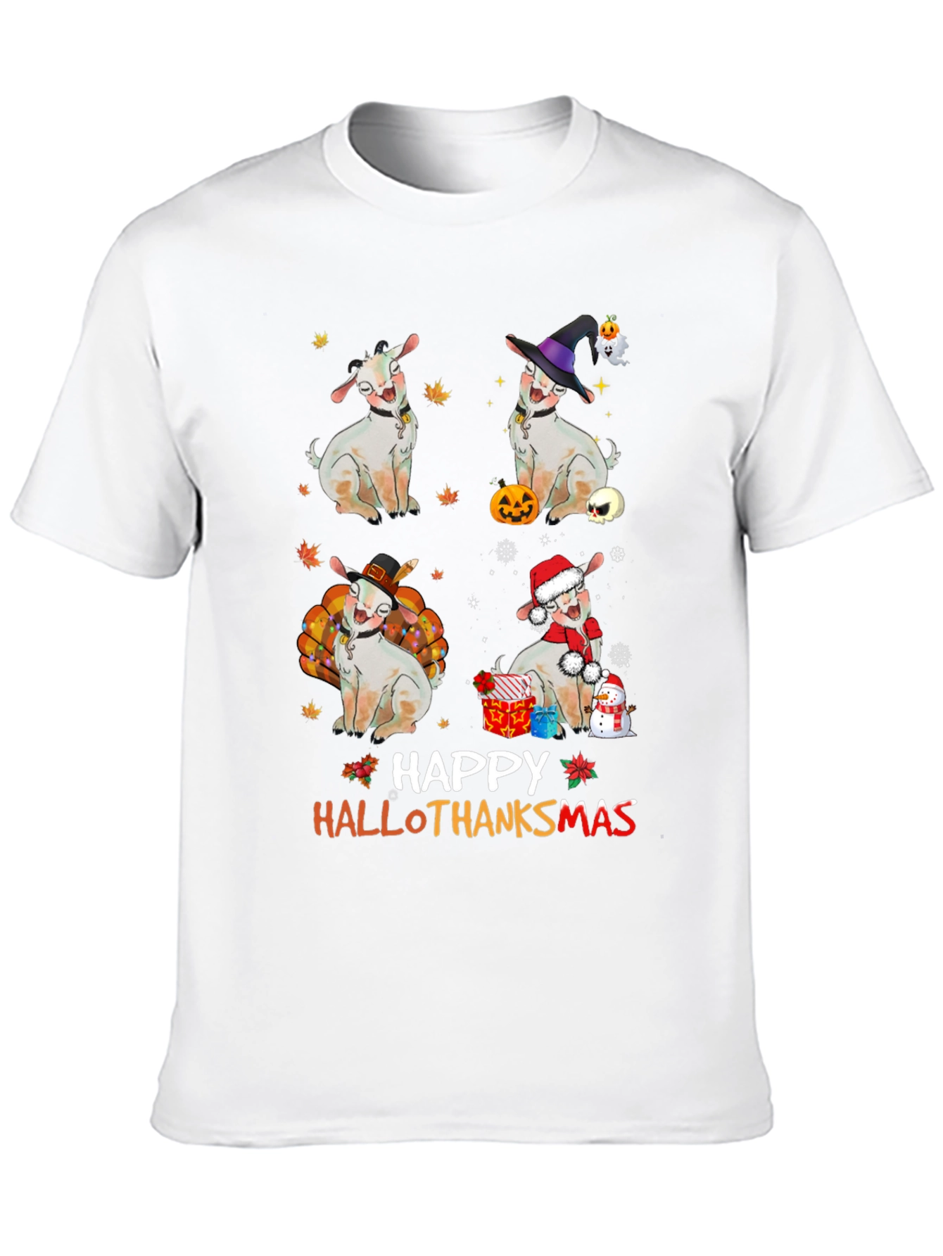 Happy Hallothanksmas Goat T-Shirt