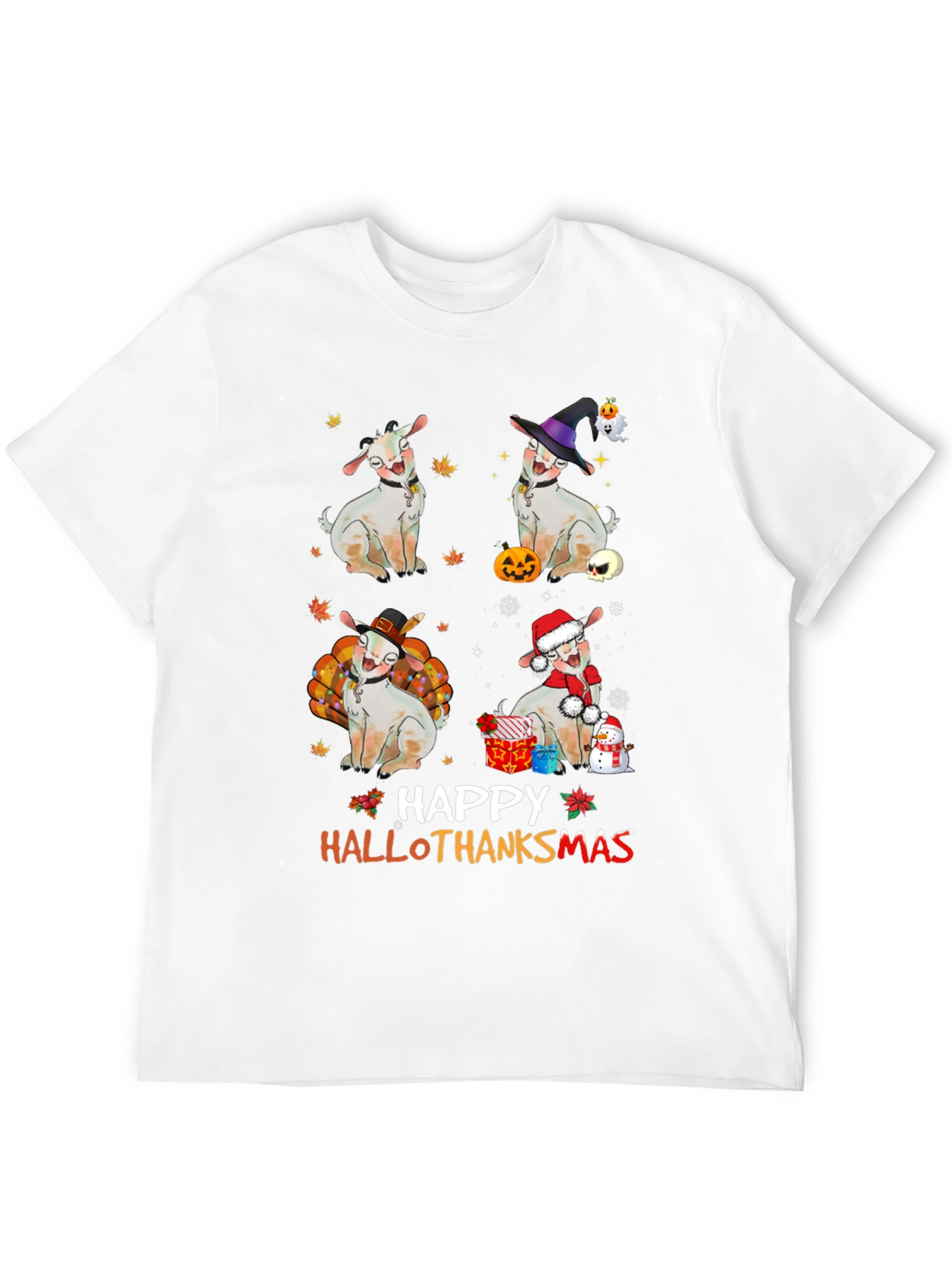 Happy Hallothanksmas Goat T-Shirt