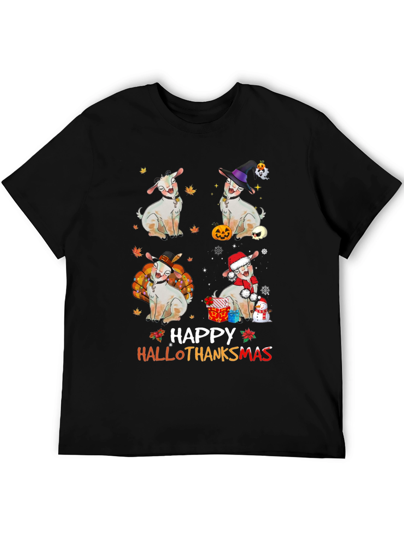 Happy Hallothanksmas Goat T-Shirt