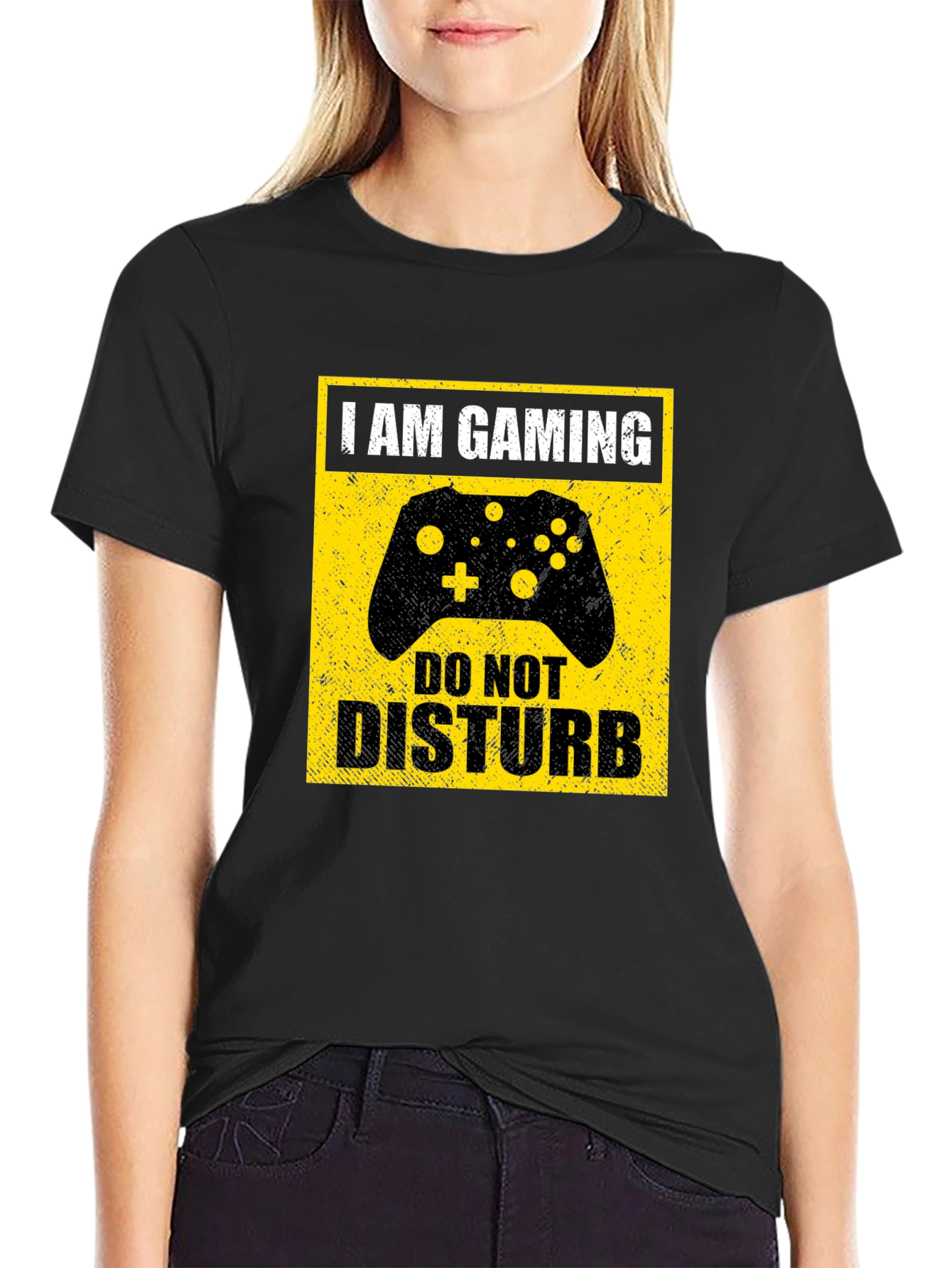 I Am Gaming Do Not Disturb Black T-Shirt