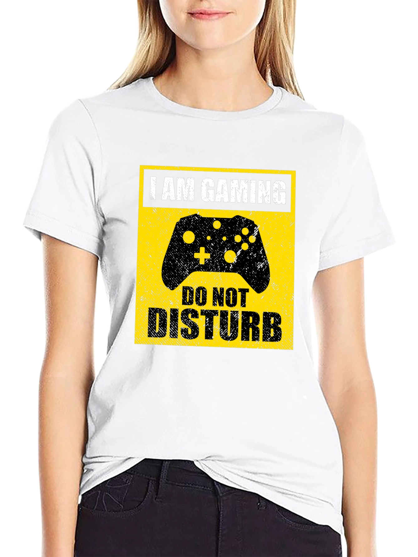 I Am Gaming Do Not Disturb Black T-Shirt