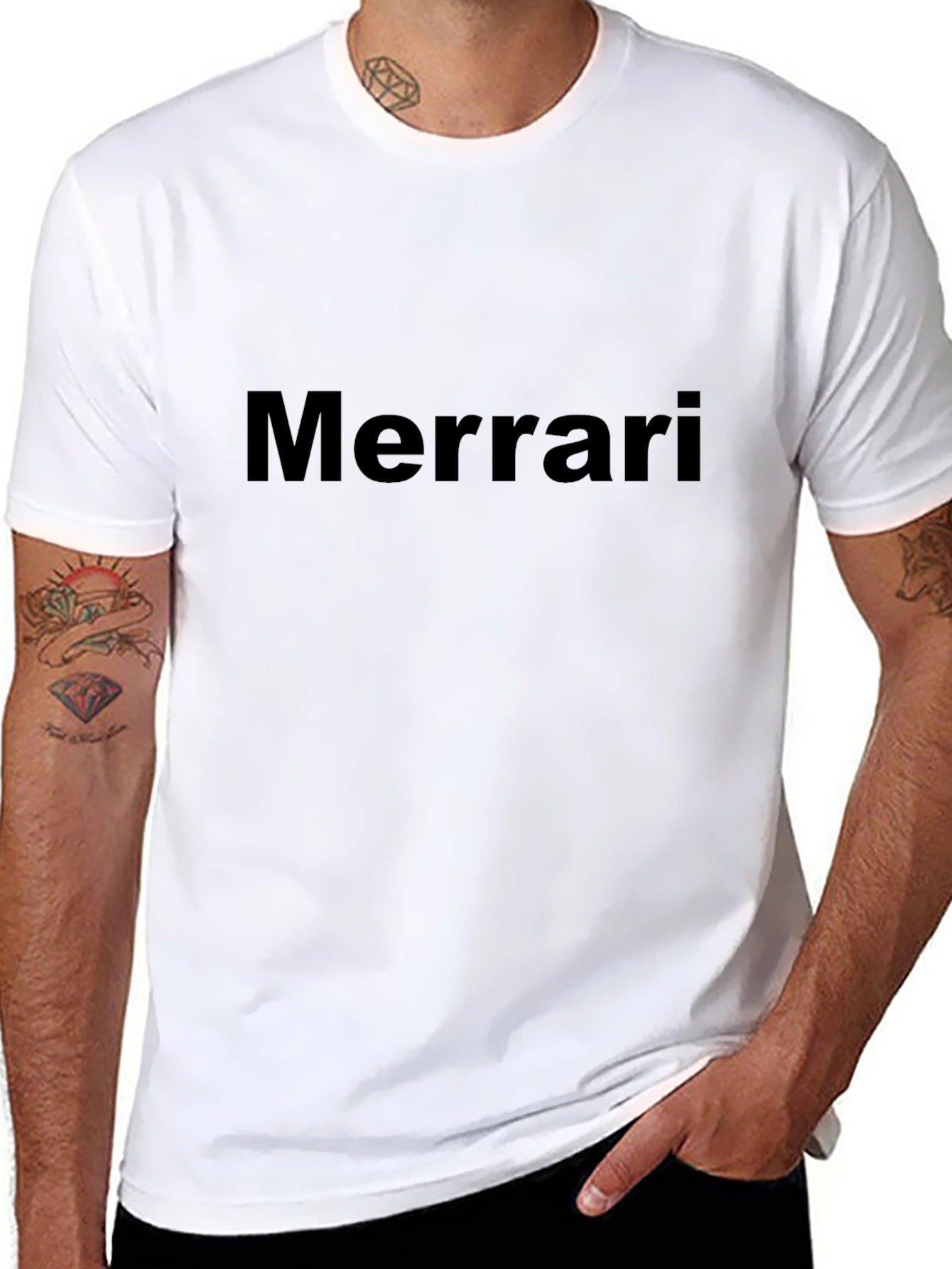 Mens Black Merrari Graphic T-Shirt
