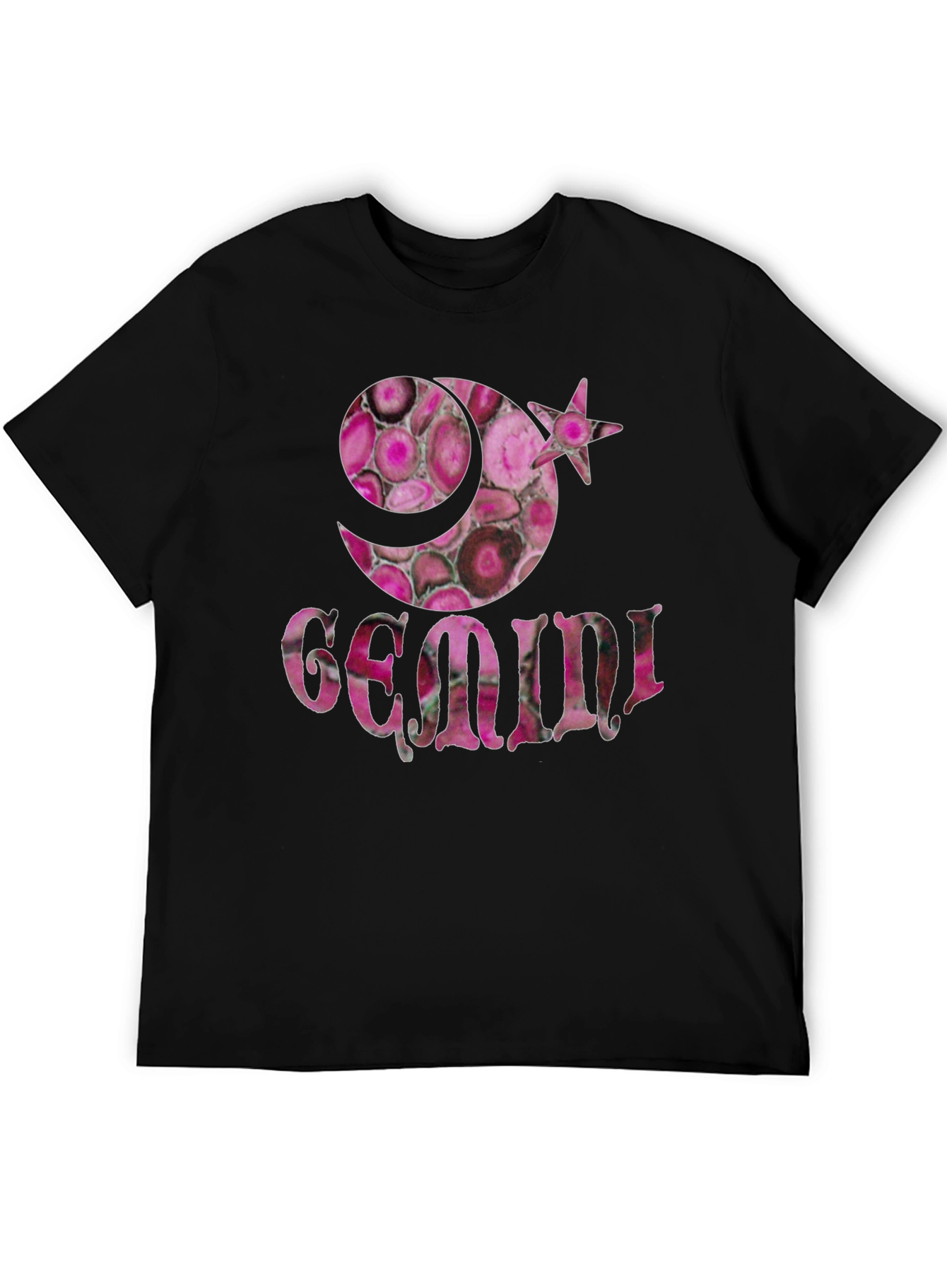 Gemini Zodiac Pink Agate T-Shirt