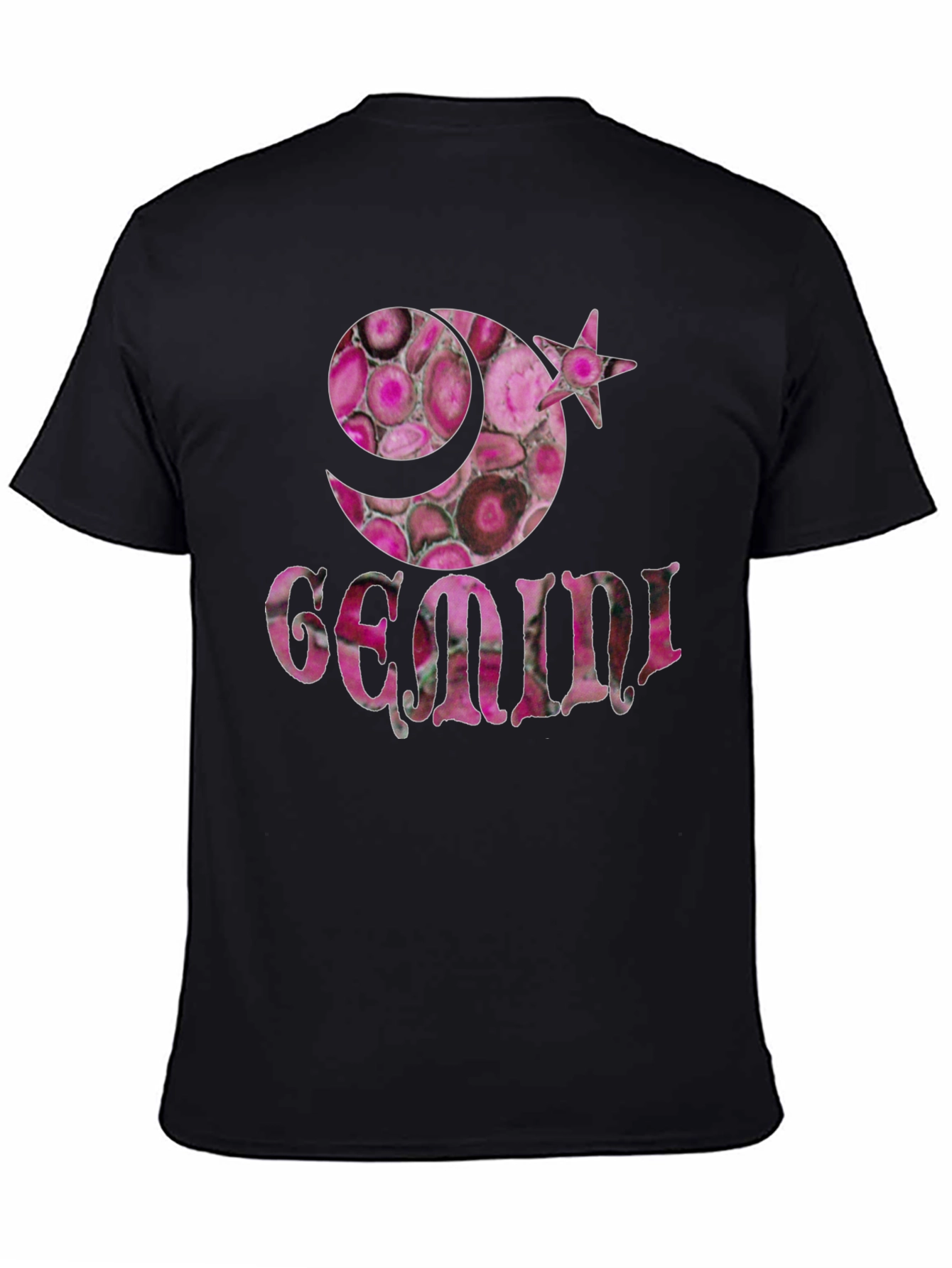 Gemini Zodiac Pink Agate T-Shirt