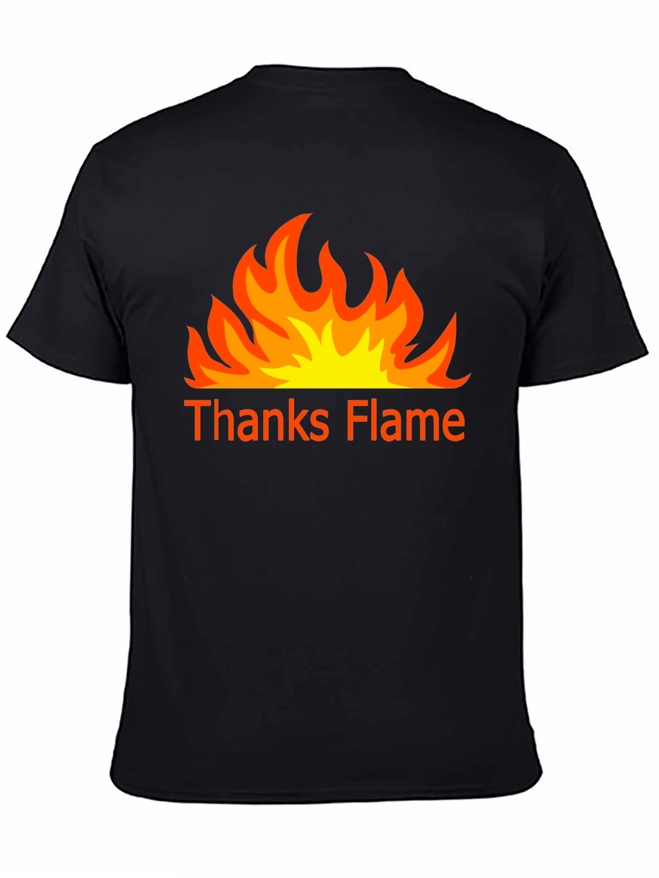 Thanks Flame Black T-Shirt