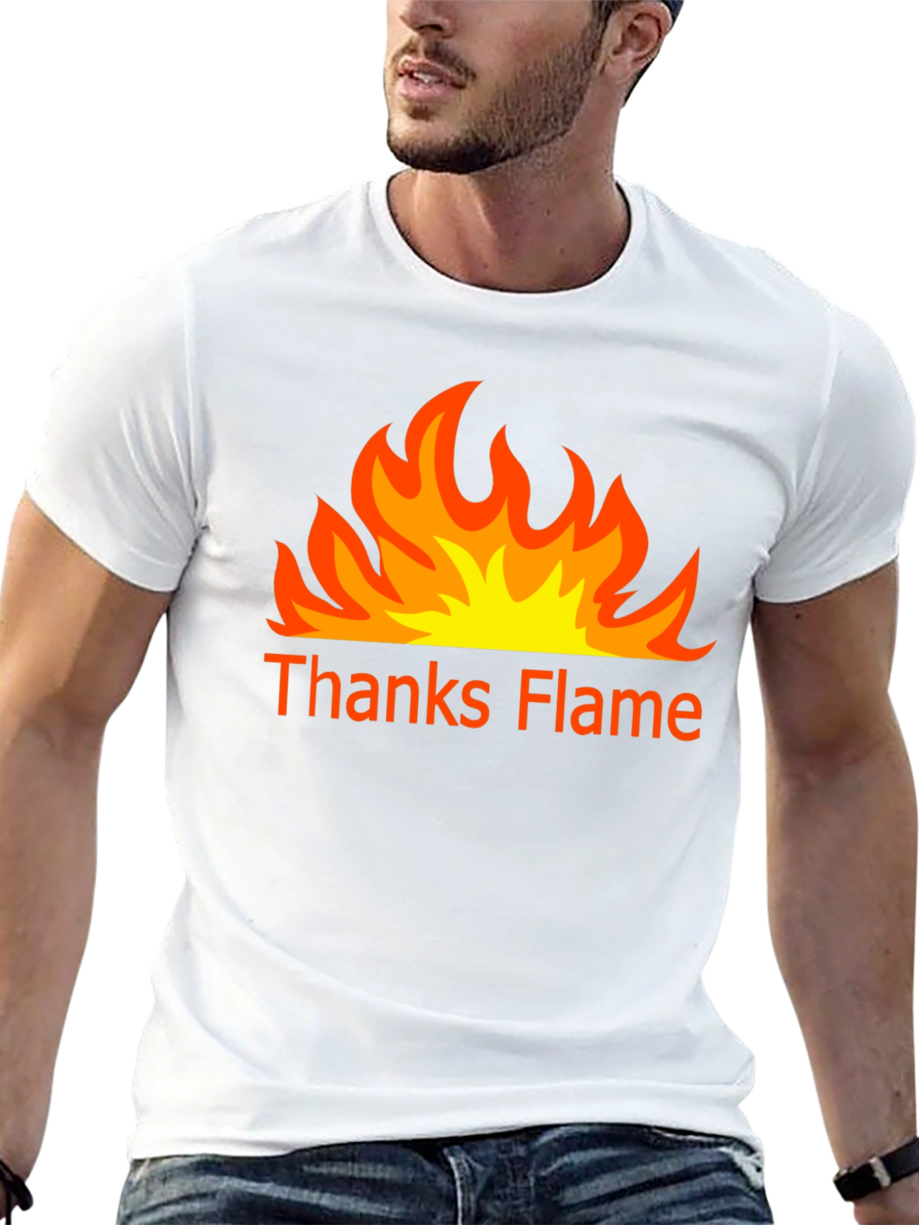 Thanks Flame Black T-Shirt
