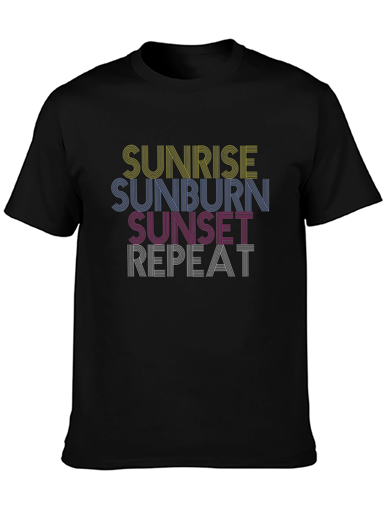 Sunrise Sunburn Sunset Repeat Graphic T-Shirt