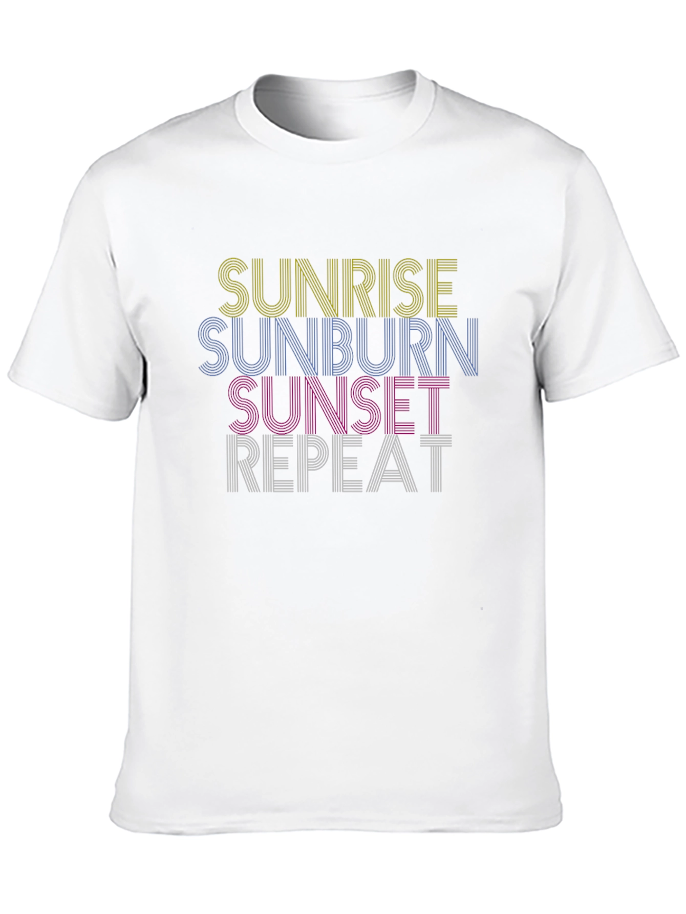 Sunrise Sunburn Sunset Repeat Graphic T-Shirt