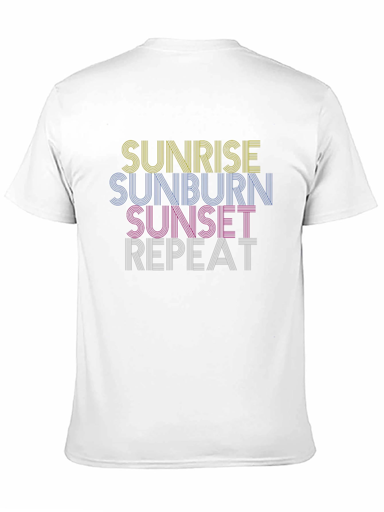 Sunrise Sunburn Sunset Repeat Graphic T-Shirt