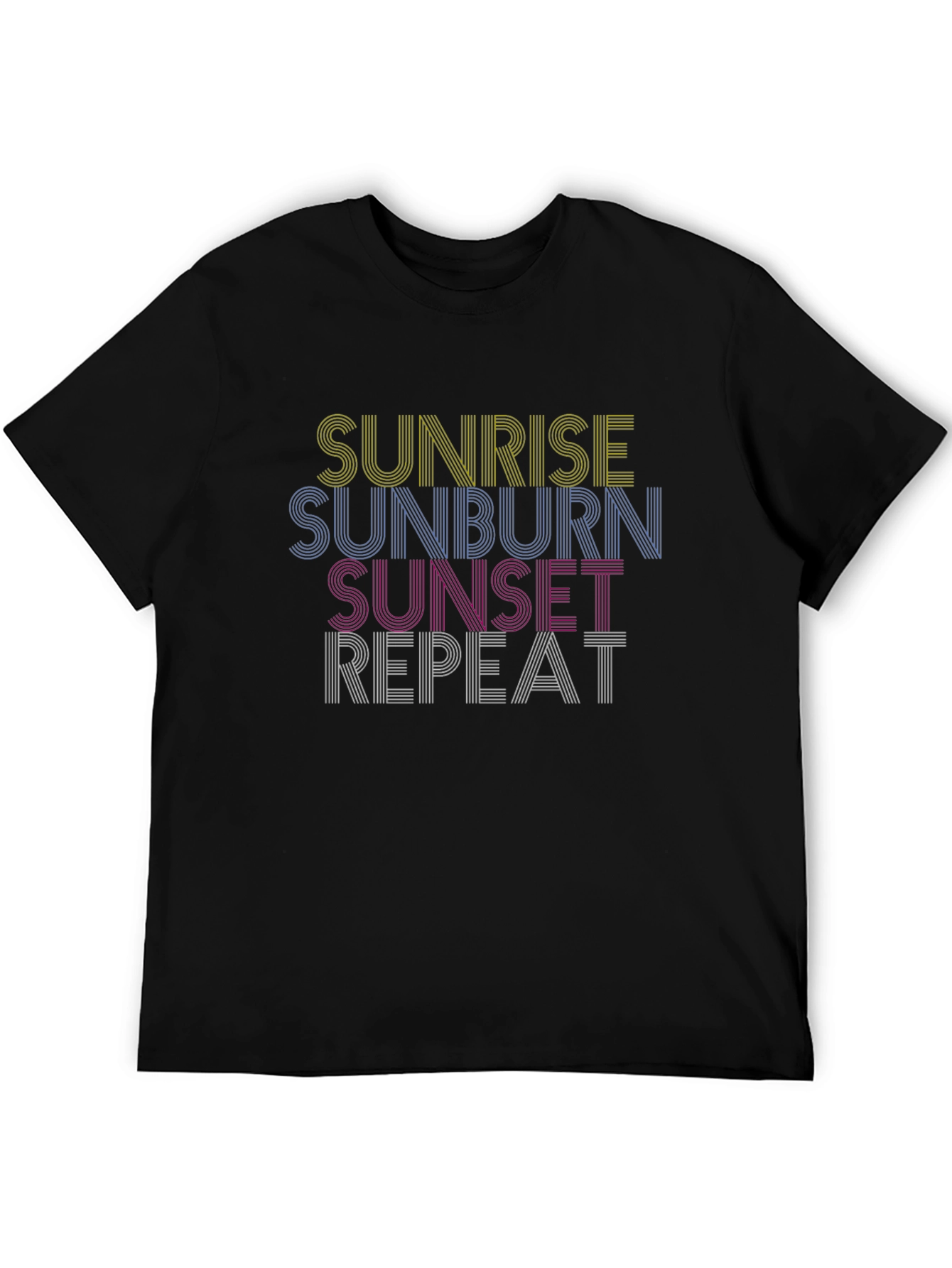 Sunrise Sunburn Sunset Repeat Graphic T-Shirt