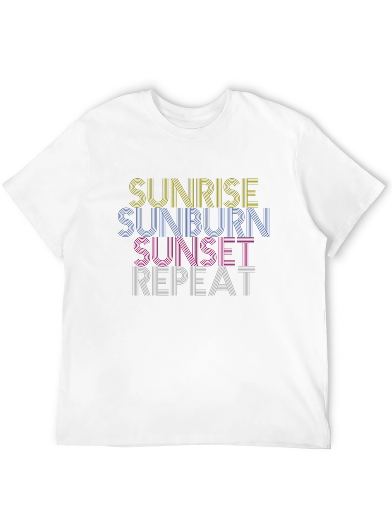 Sunrise Sunburn Sunset Repeat Graphic T-Shirt