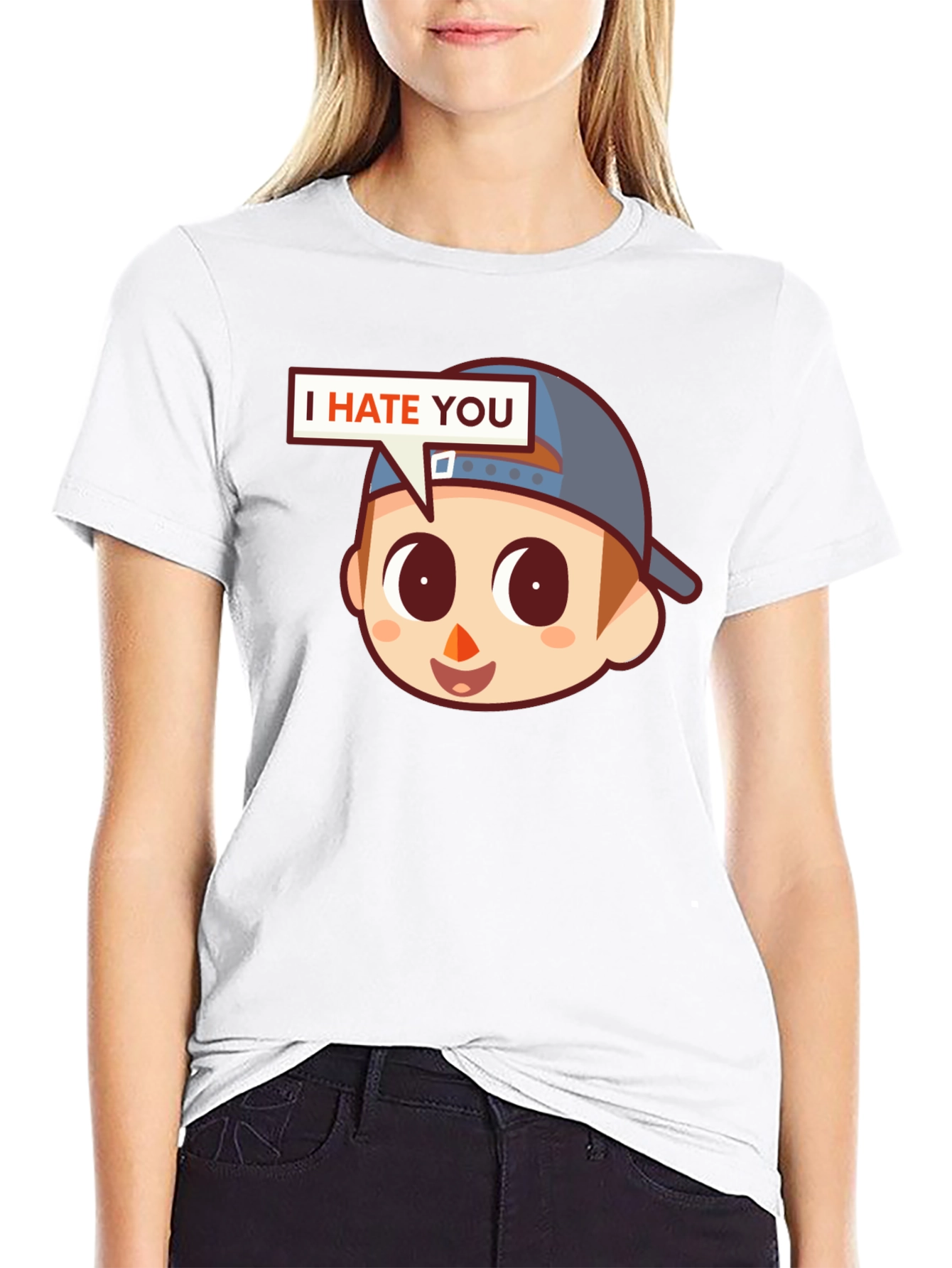 I Hate You Graphic Tee - Funny Novelty Shirt