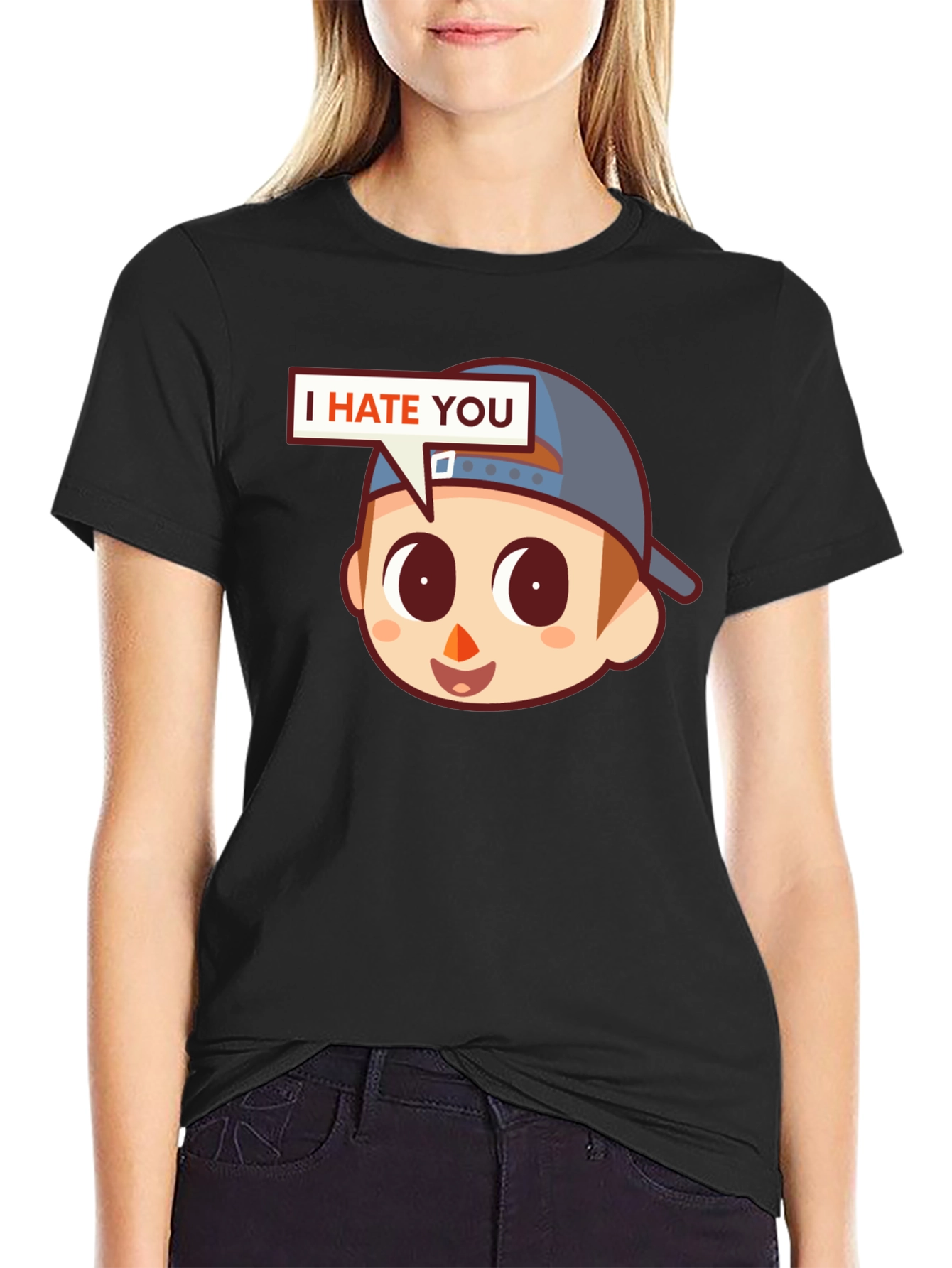 I Hate You Graphic Tee - Funny Novelty Shirt