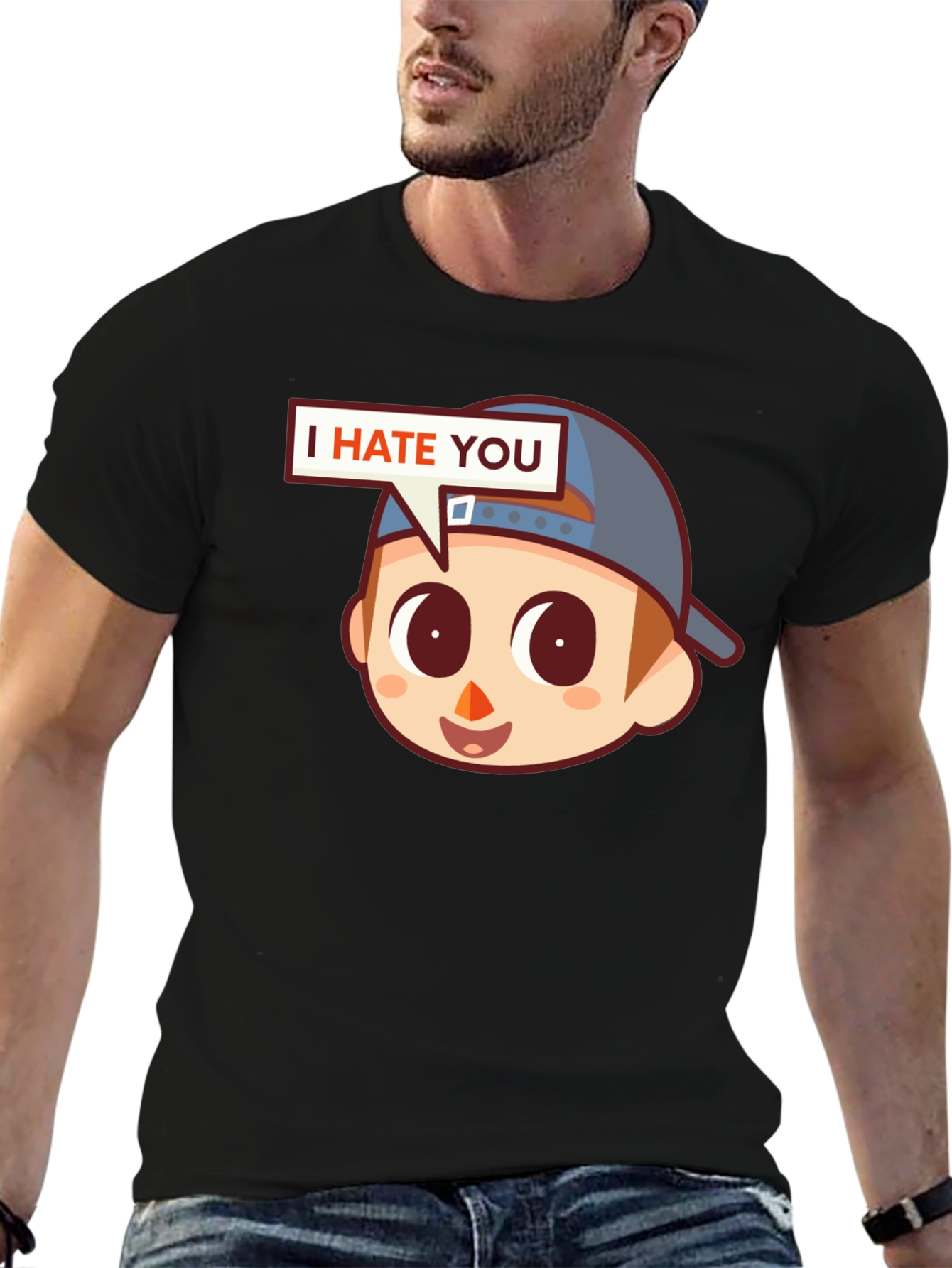 I Hate You Graphic Tee - Funny Novelty Shirt