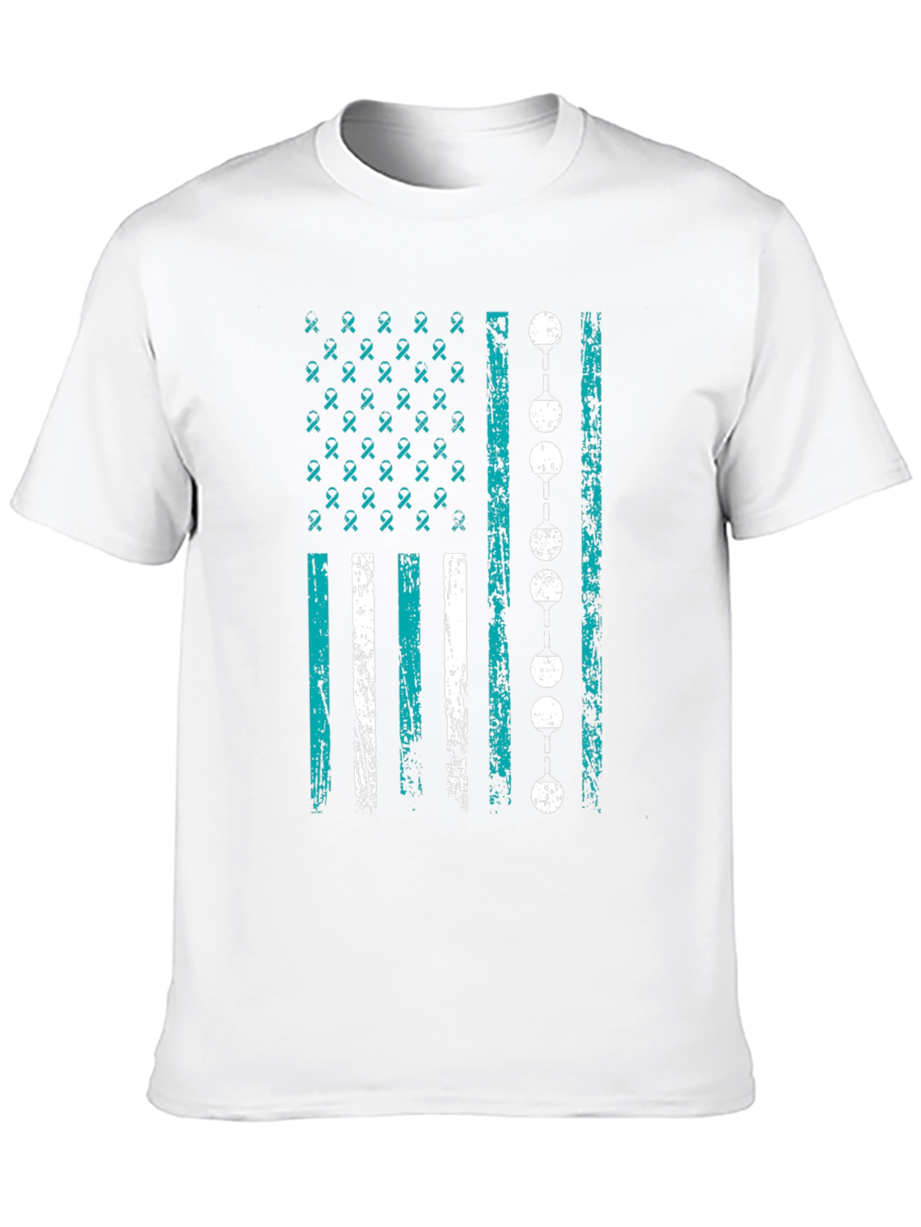 Awareness Ribbon Flag Graphic T-Shirt
