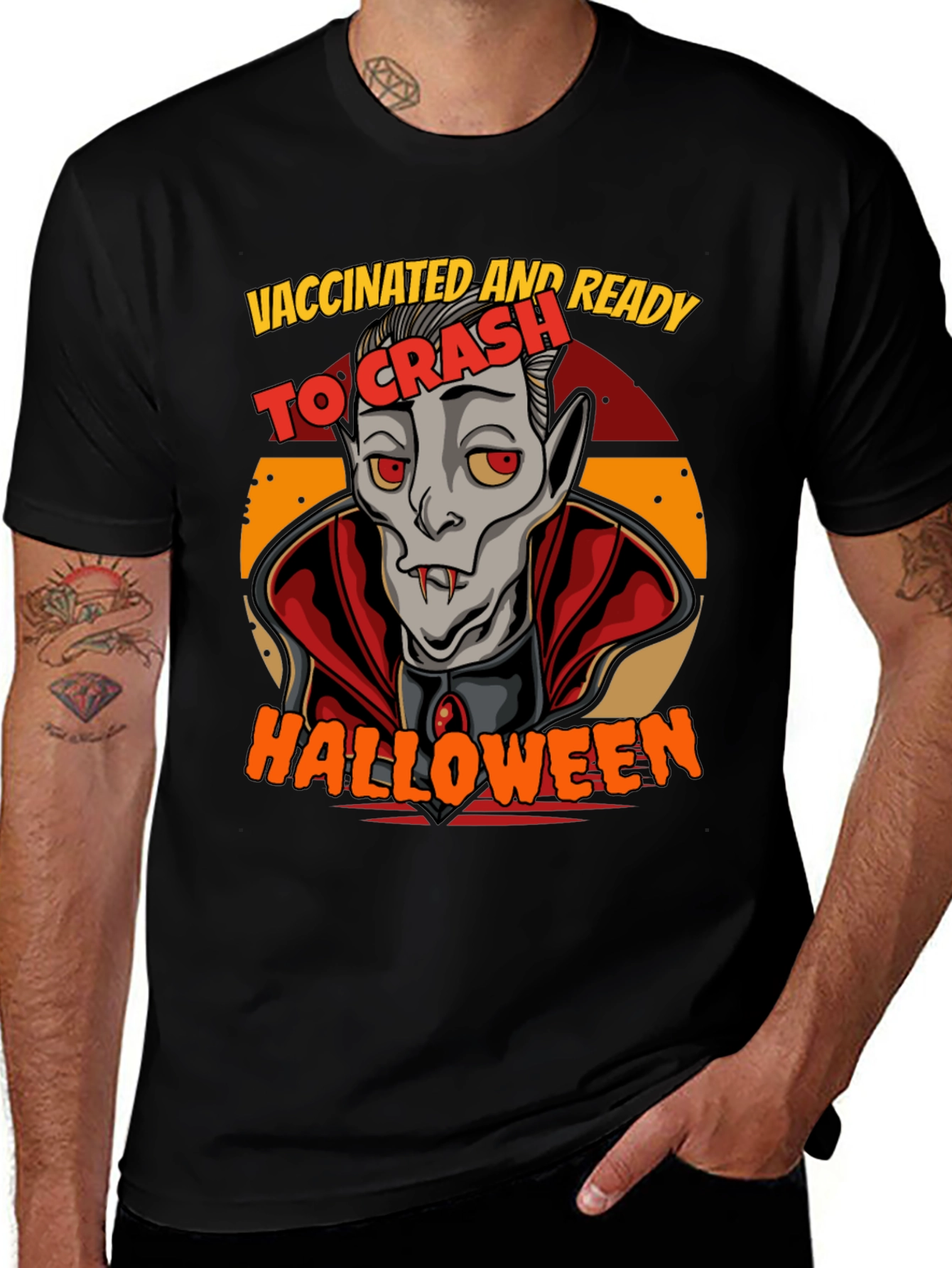 Vaccinated & Ready To Crash Halloween T-Shirt
