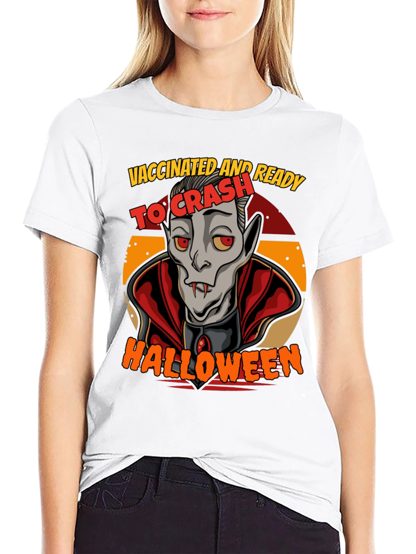Vaccinated & Ready To Crash Halloween T-Shirt
