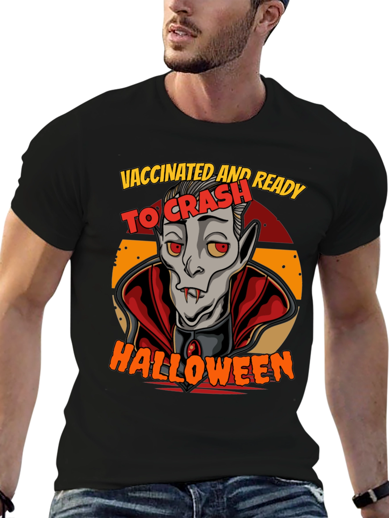 Vaccinated & Ready To Crash Halloween T-Shirt