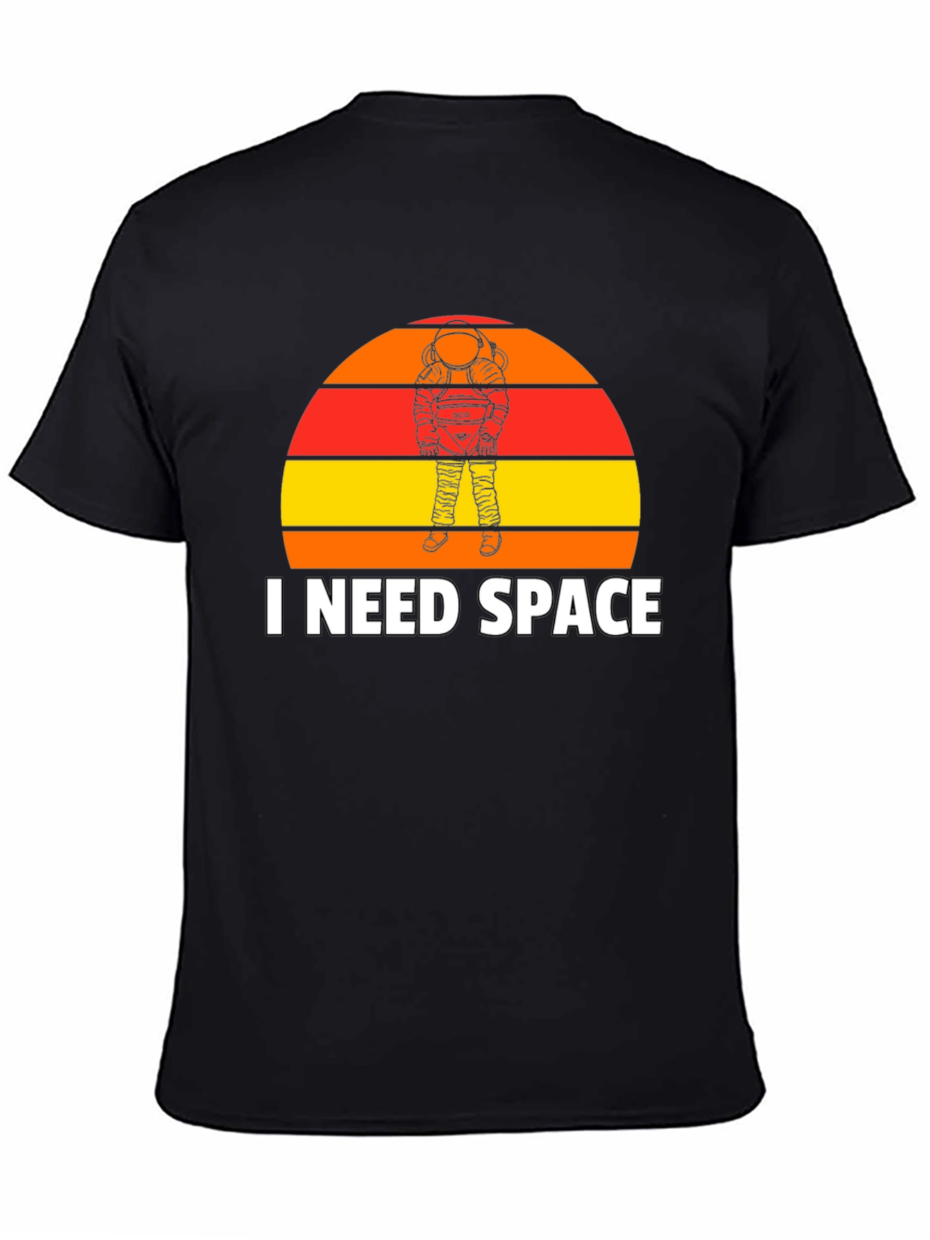 I Need Space T-Shirt: Astronaut Sunset Graphic Tee