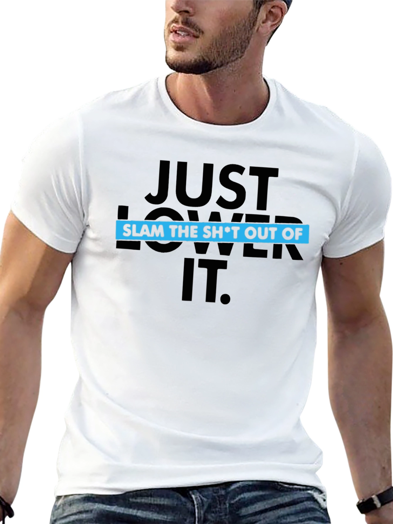 Just Lower It Black Graphic Tee