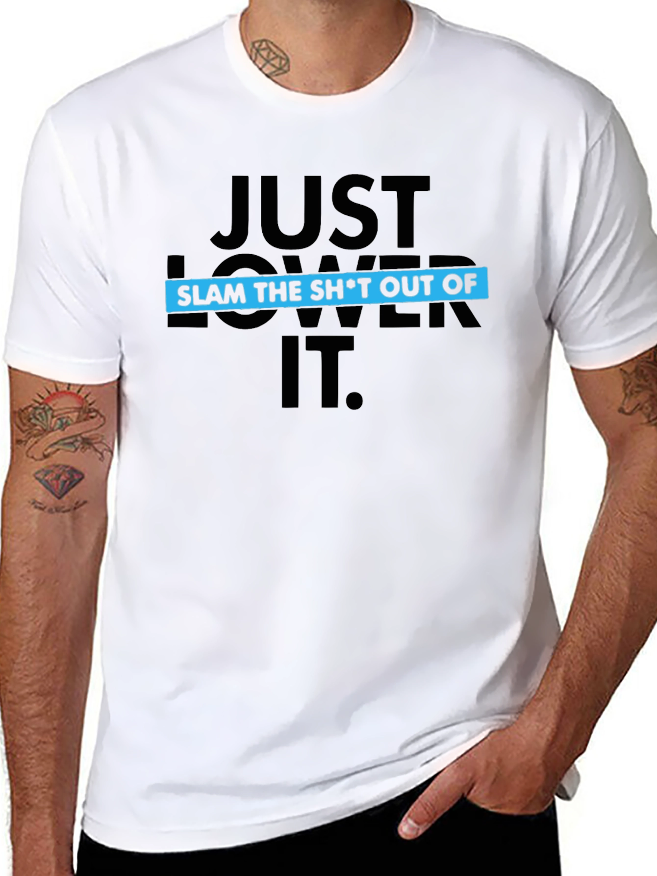 Just Lower It Black Graphic Tee