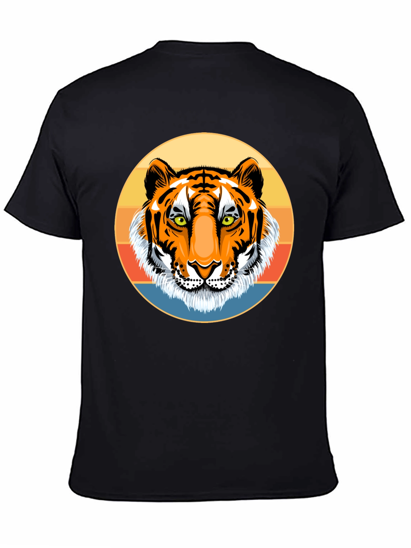 Tiger Graphic Tee - Retro Style Black T-Shirt
