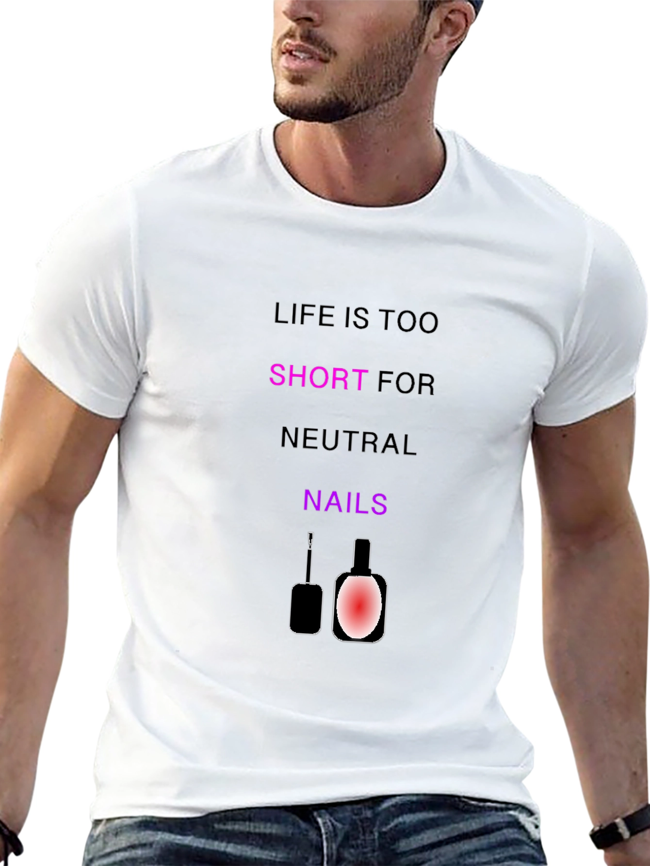 Lifes Too Short Nail Polish Graphic Tee