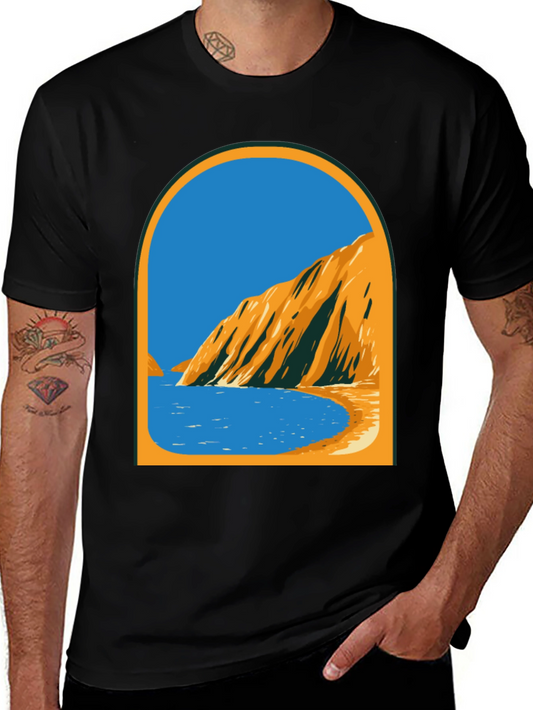 Coastal View Graphic Tee - Black